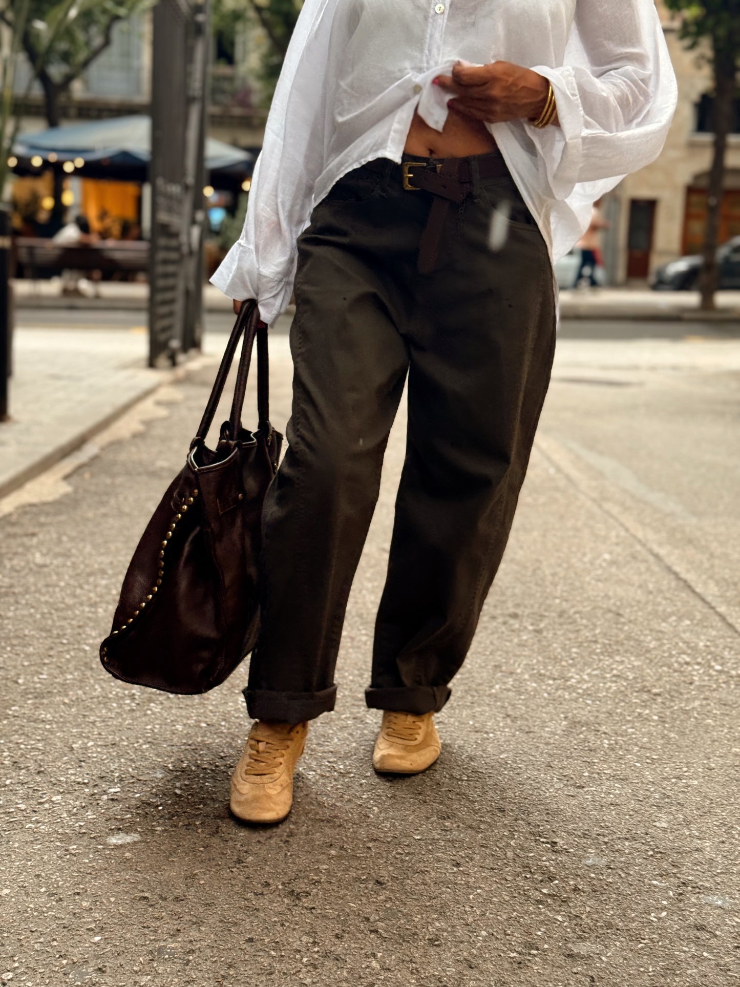 PANTALON CON CINTURÓN CAMILLE  MULTICOLOR