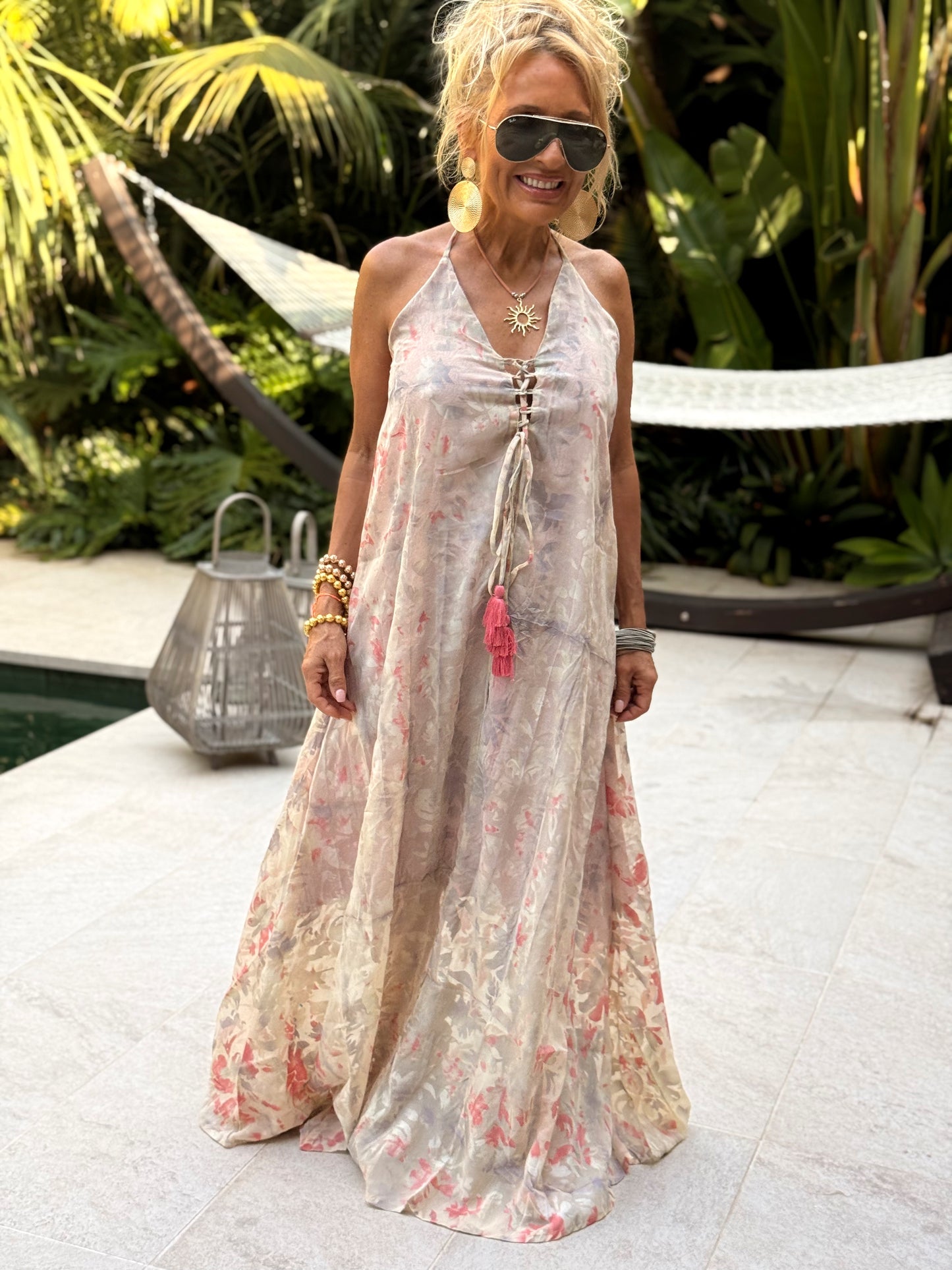 VESTIDO CREPE SEDA INDY MULTICOLOR