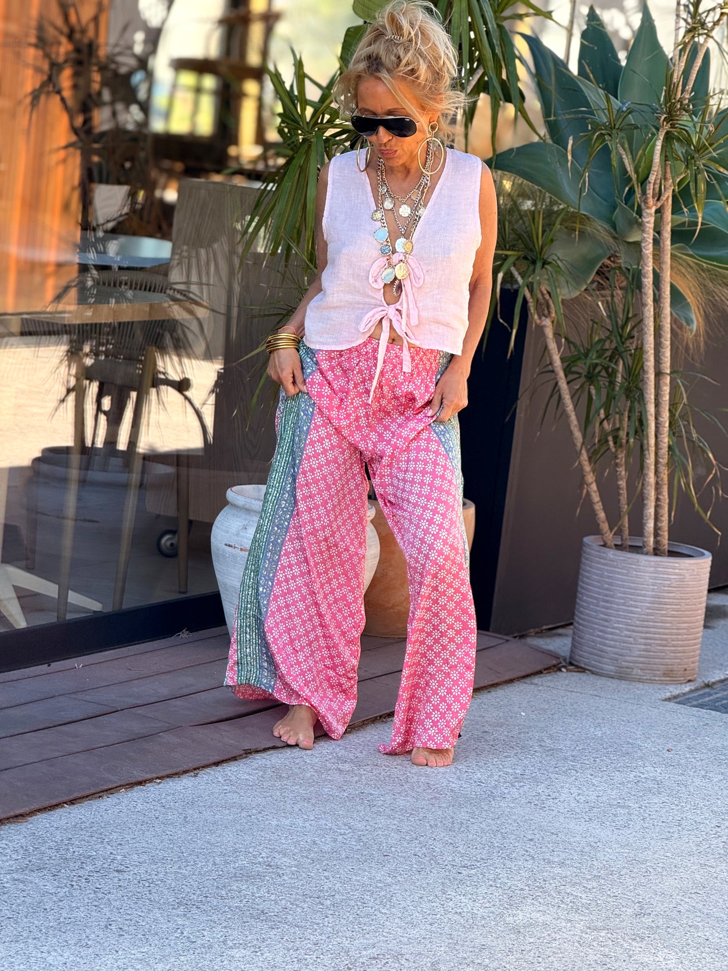 PANTALON HIPPIE CHIC ESTAMPADO MULTICOLOR