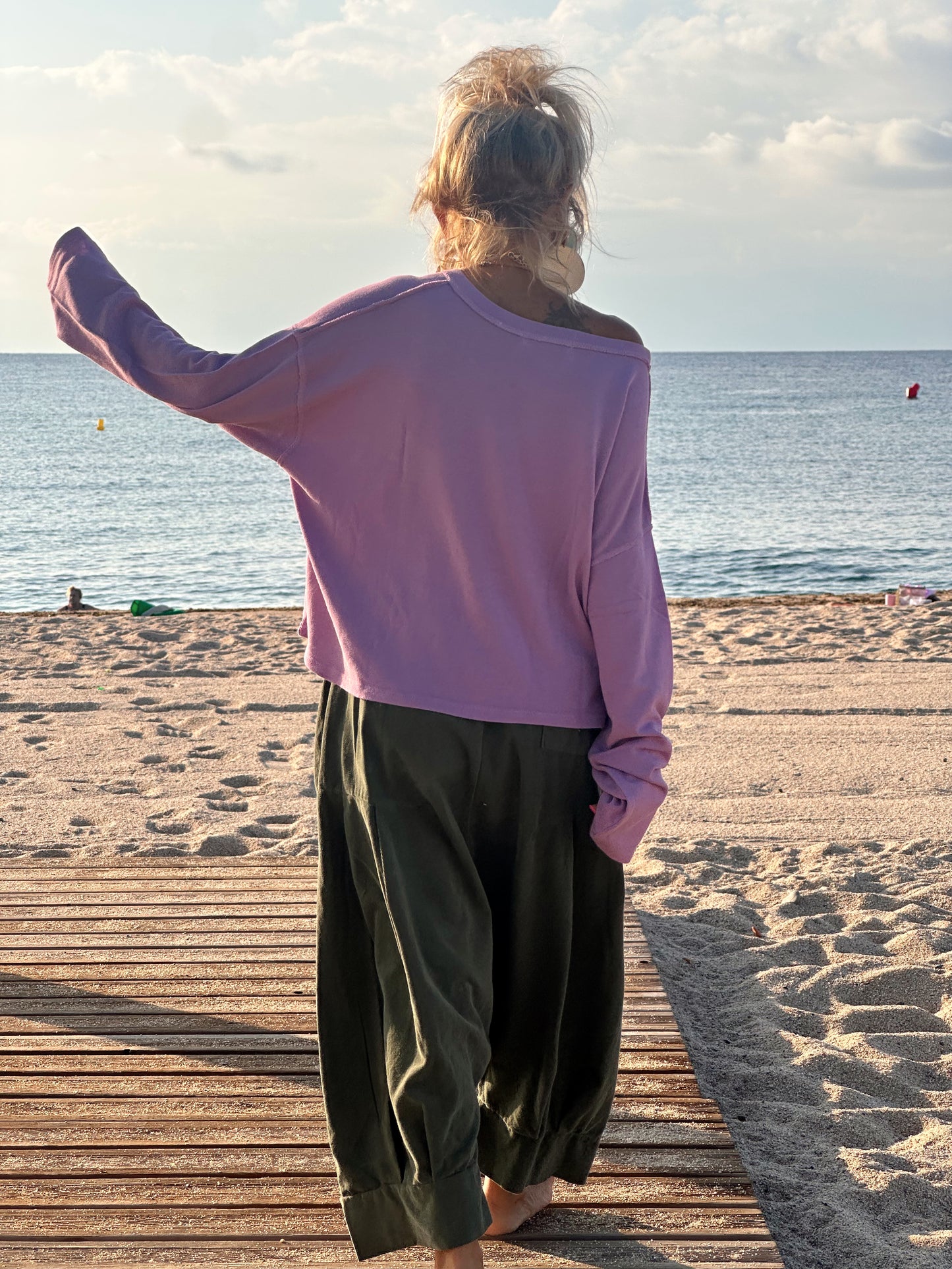 PANTALONES PANA CROPPED BAGGY OVERSIZE MULTICOLOR