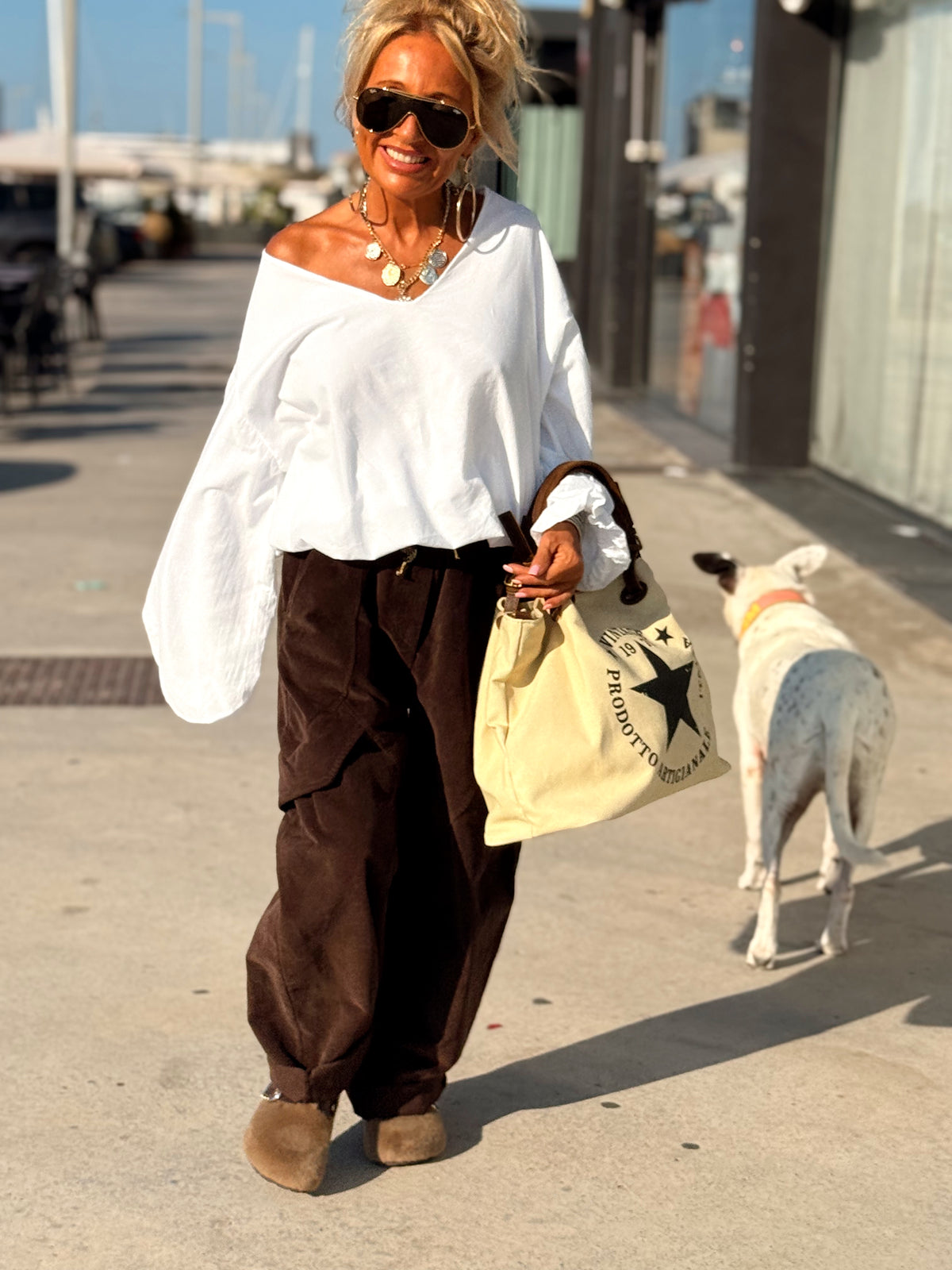PANTALON PANA CON BOLSILLO SALLY MULTICOLOR