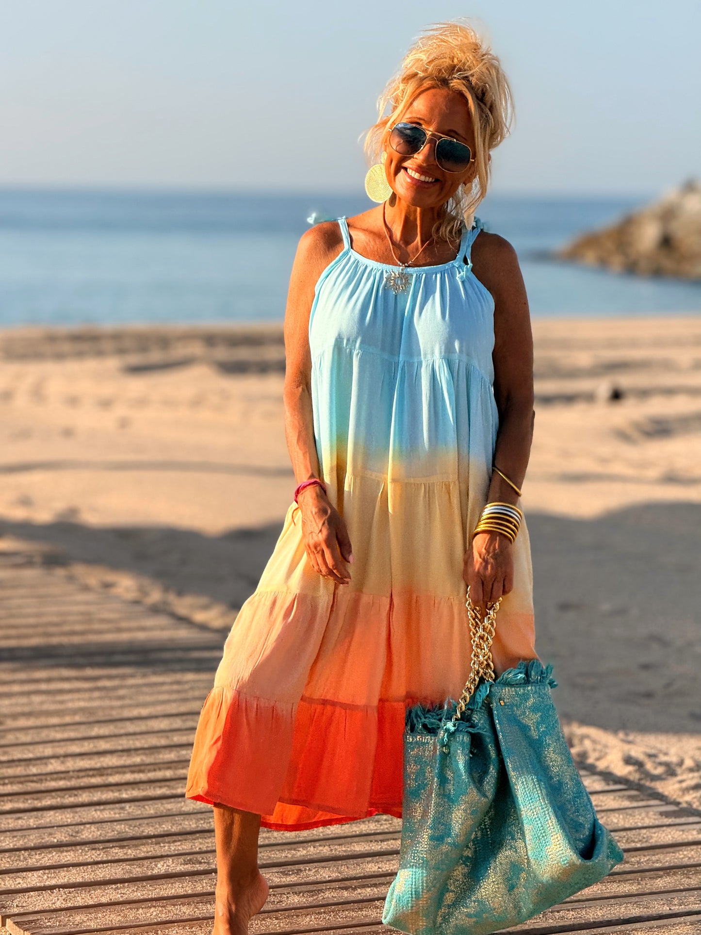 VESTIDO CORTO TIRANTES TYE&DYE MULTICOLOR