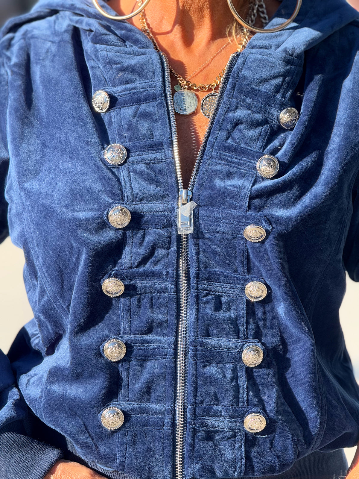 CHAQUETA TERCIOPELO AZUL