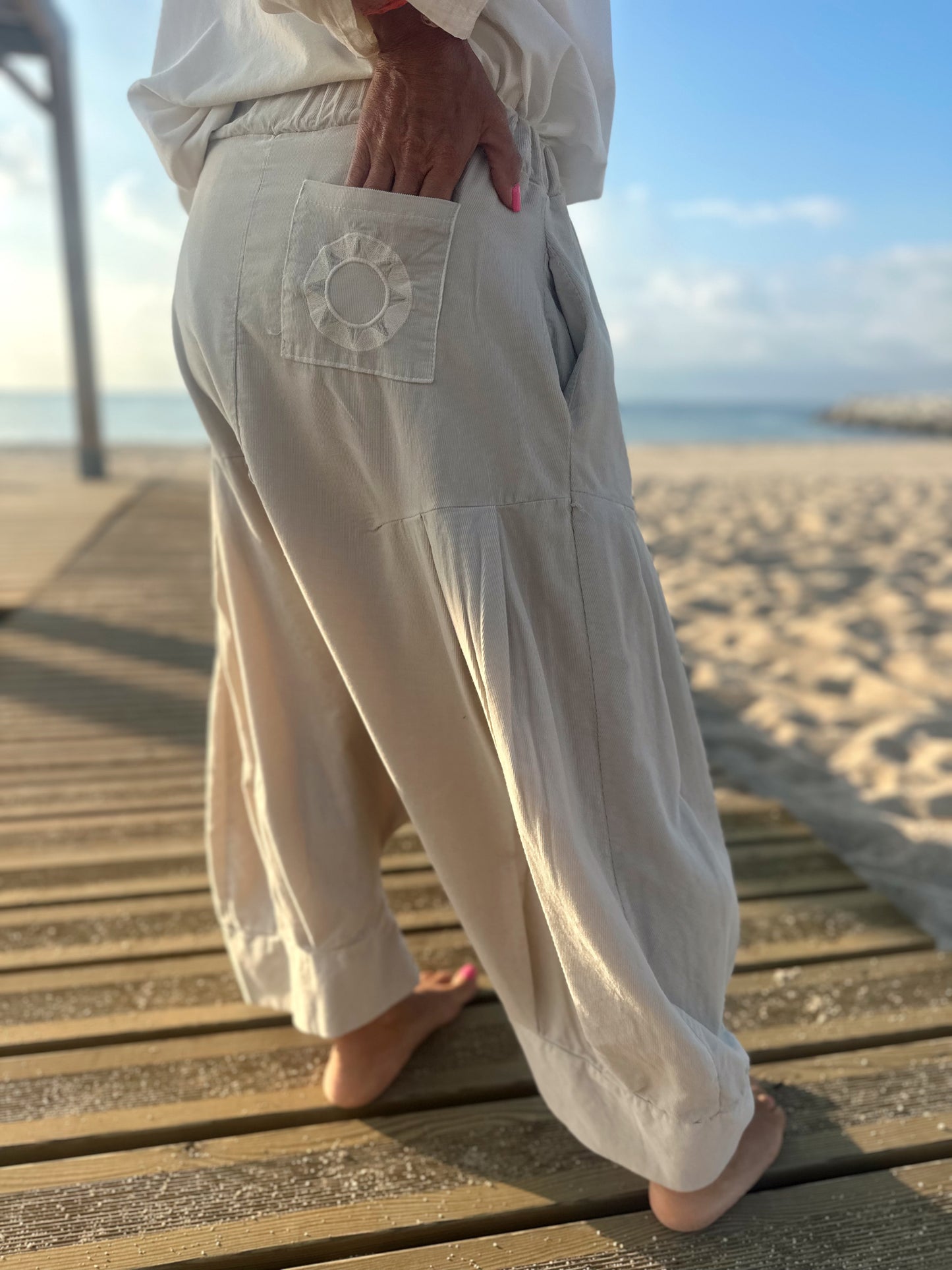 PANTALONES PANA CROPPED BAGGY OVERSIZE MULTICOLOR