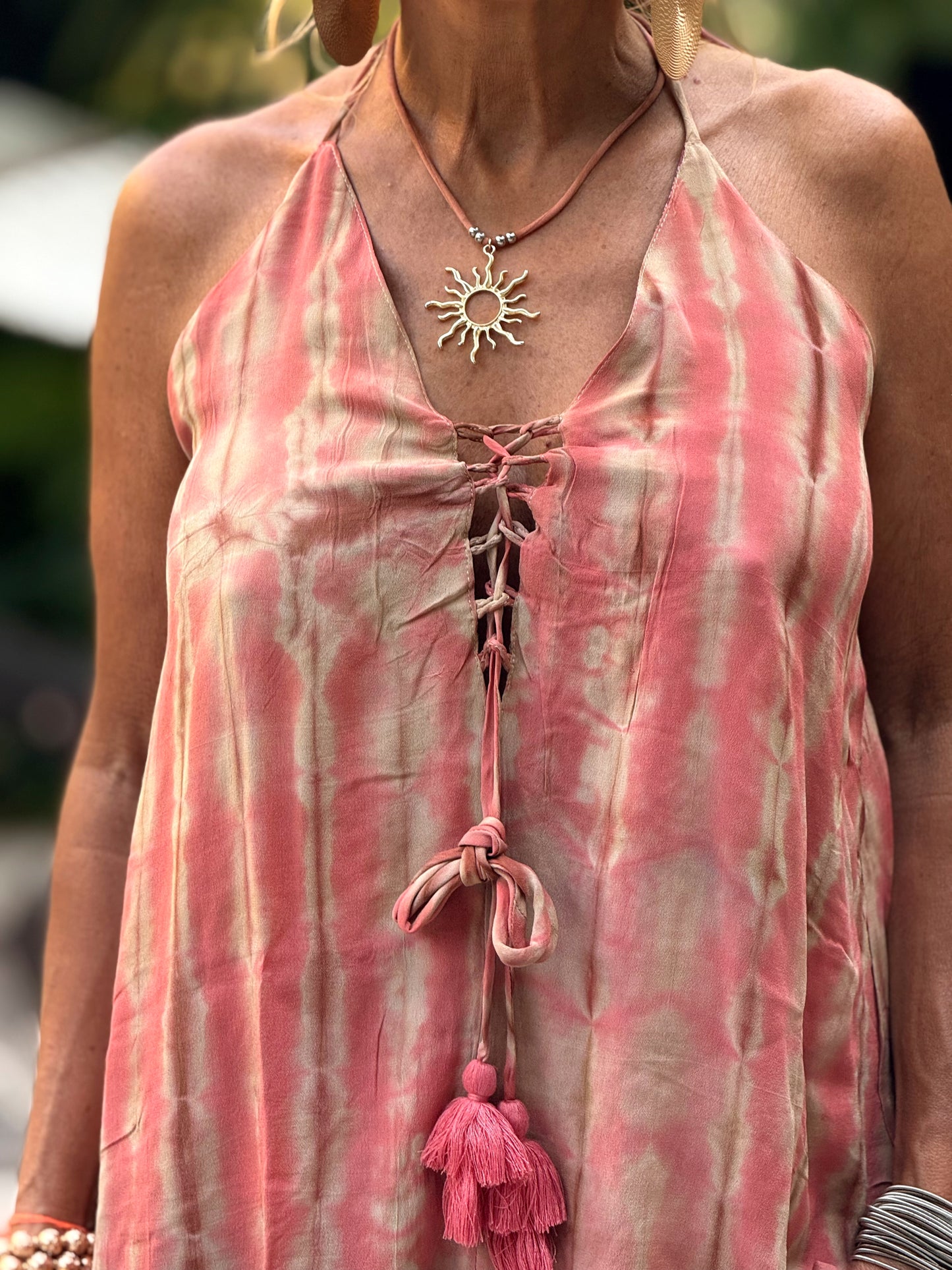 VESTIDO CREPE SEDA INDY MULTICOLOR