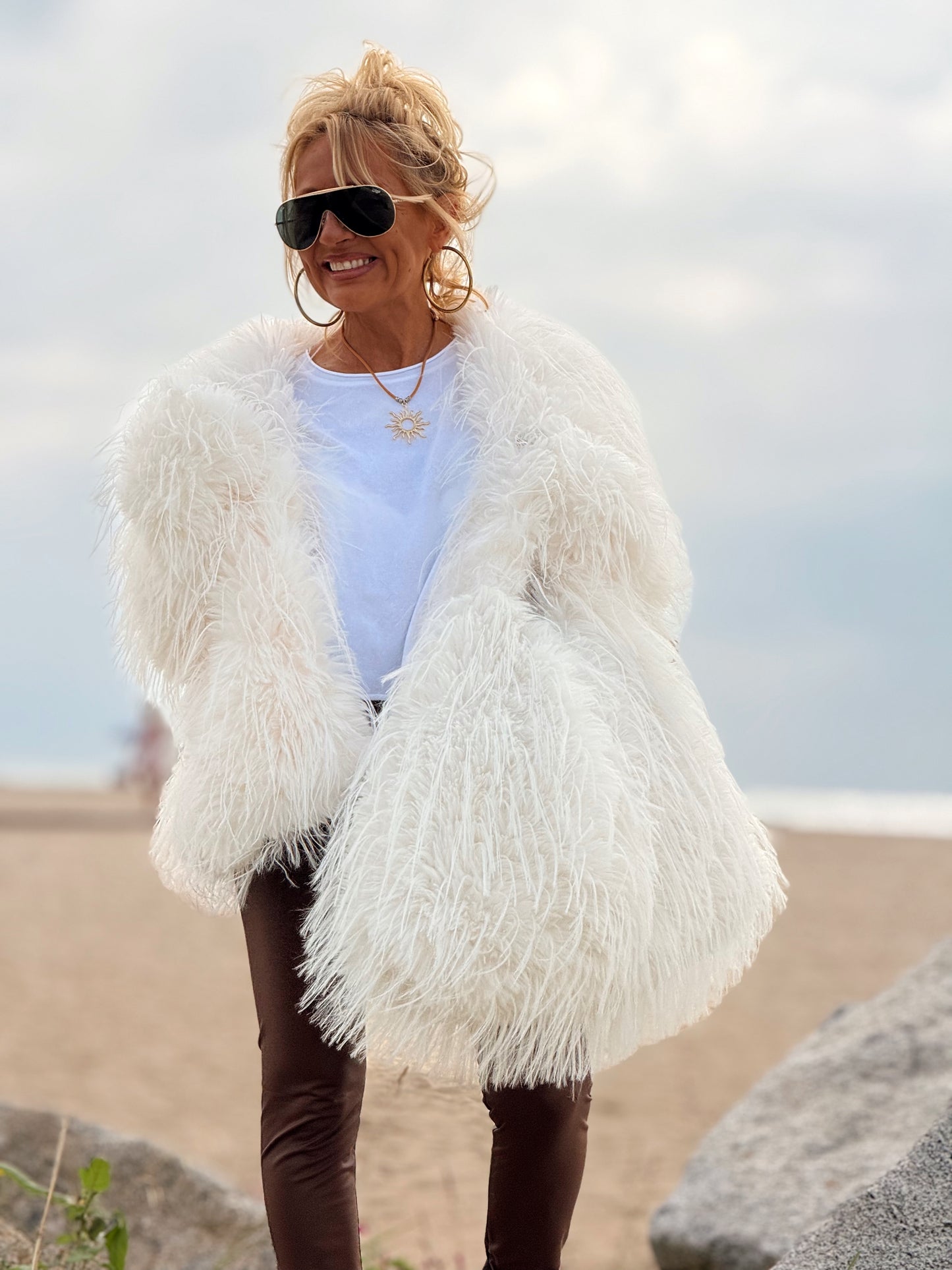 CHAQUETA DE PELO SINTÉTICO LUCAS MULTICOLOR