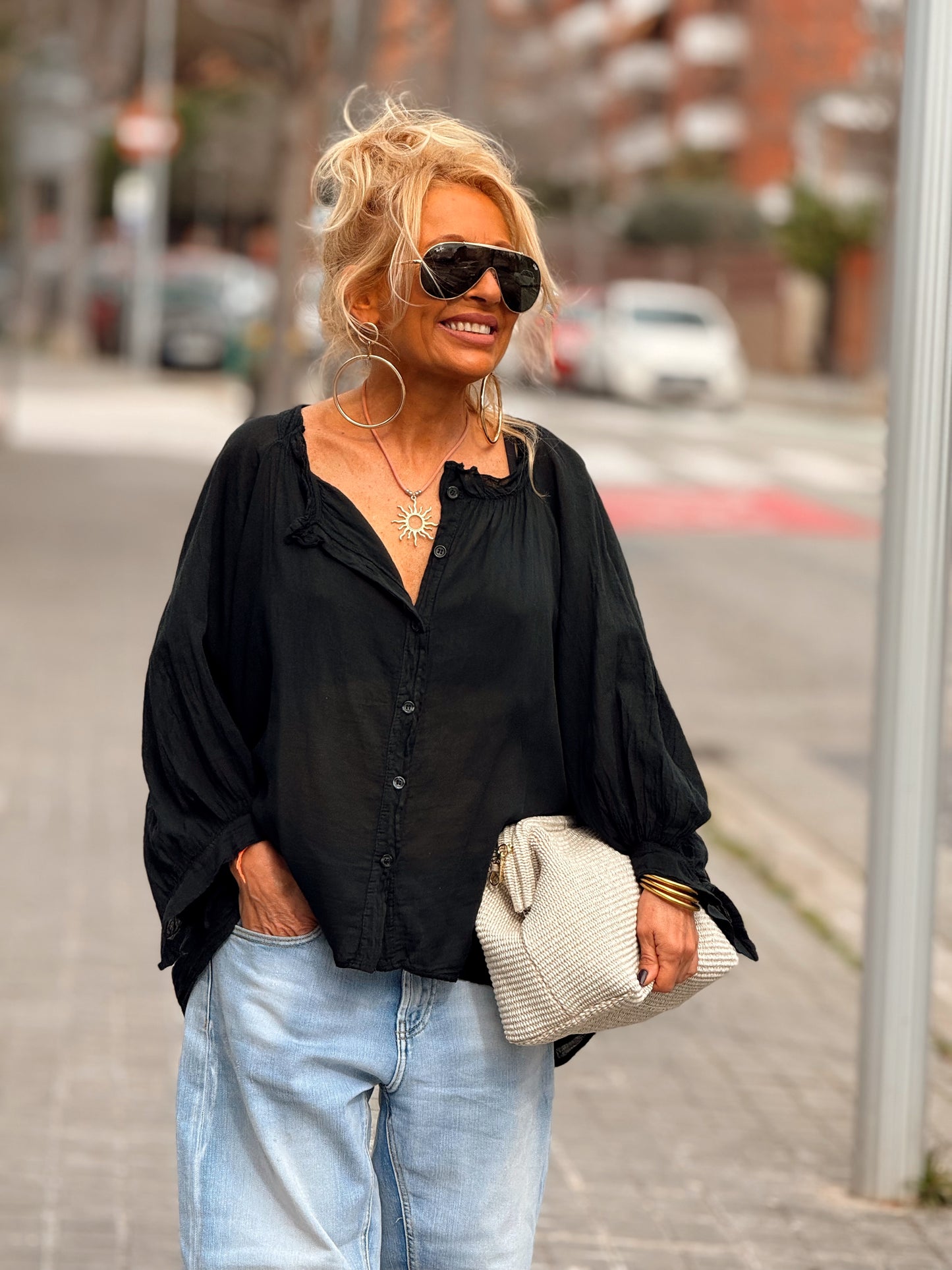 BLUSA OVERSIZE NINA MULTICOLOR