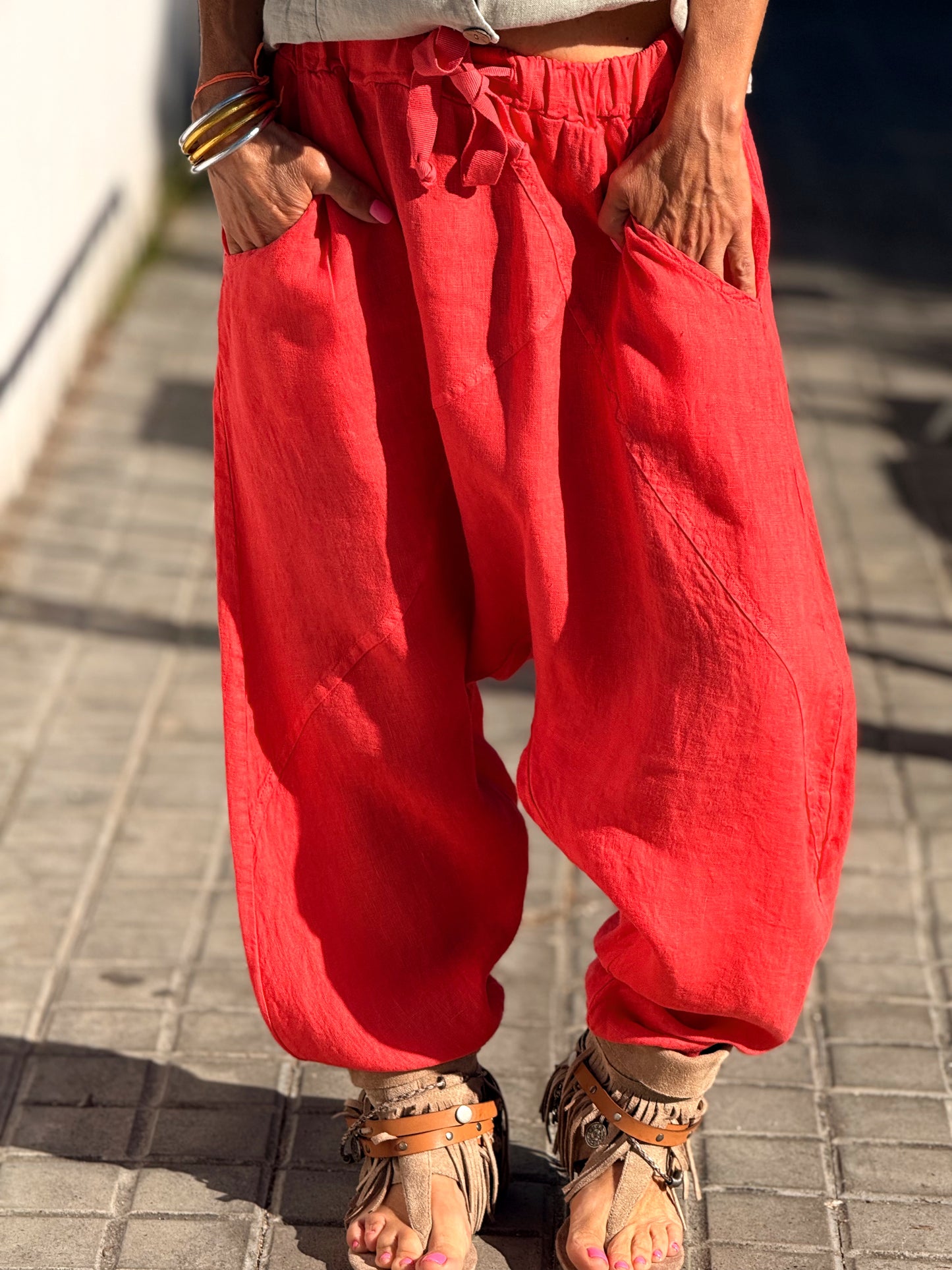 PANTALÓN BAGGY OVERSIZE LINO FLORENT MULTICOLOR