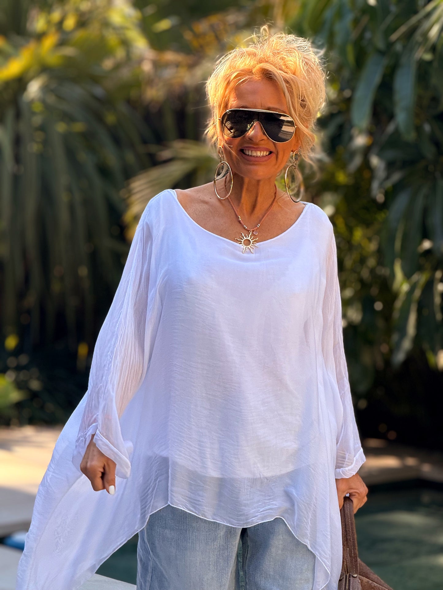 BLUSA CON TOP OVERSIZE ASIMÉTRICA NOA MULTICOLOR