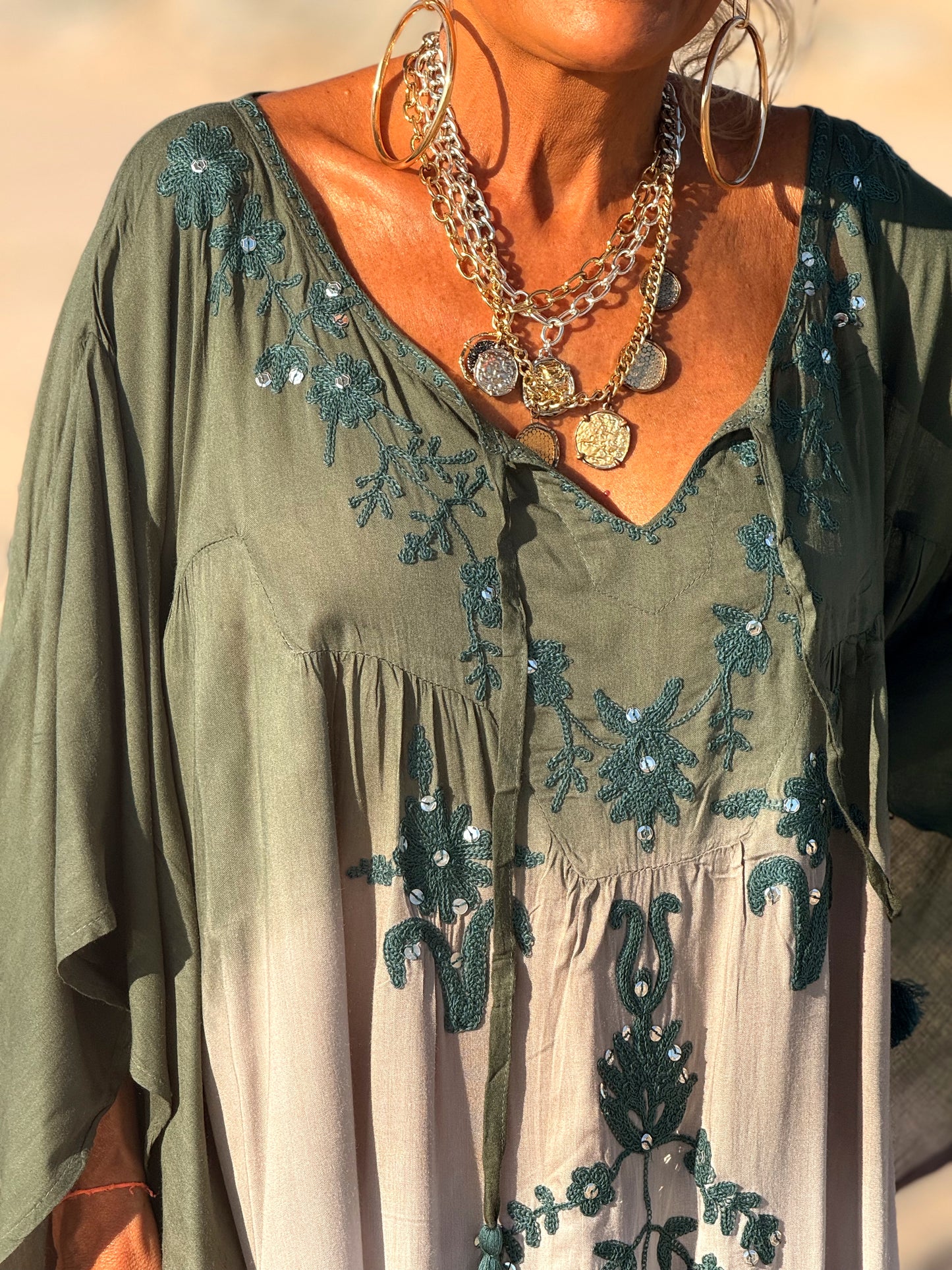 VESTIDO KAFTAN MIKONOS MULTICOLOR