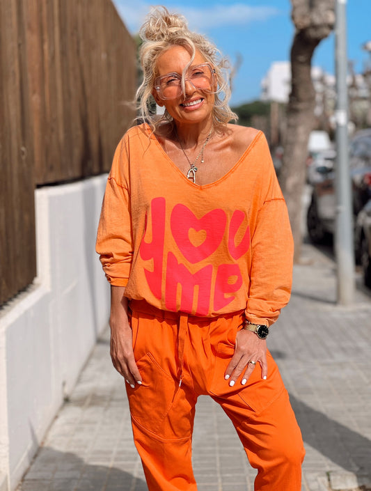 CAMISETA YOU ME NARANJA