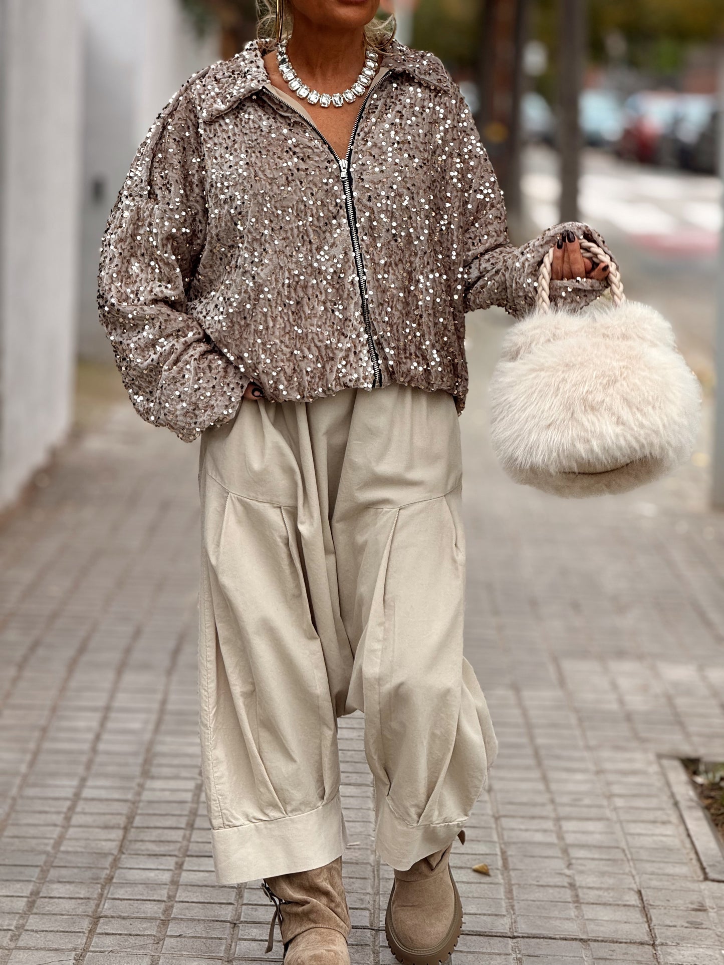 CHAQUETA LENTEJUELAS MULTICOLOR
