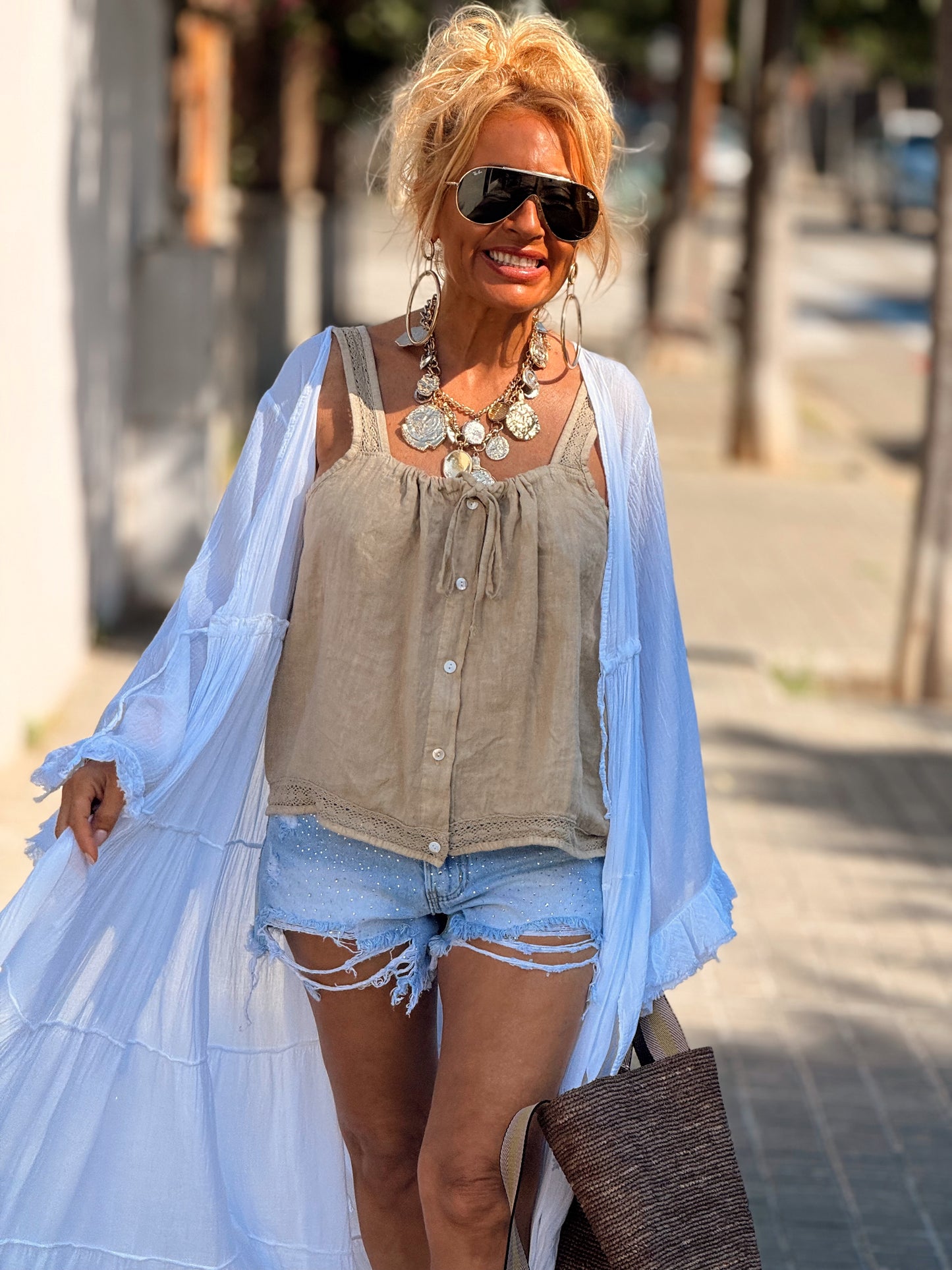 KIMONO SUPER OVERSIZE BOHO MULTICOLOR