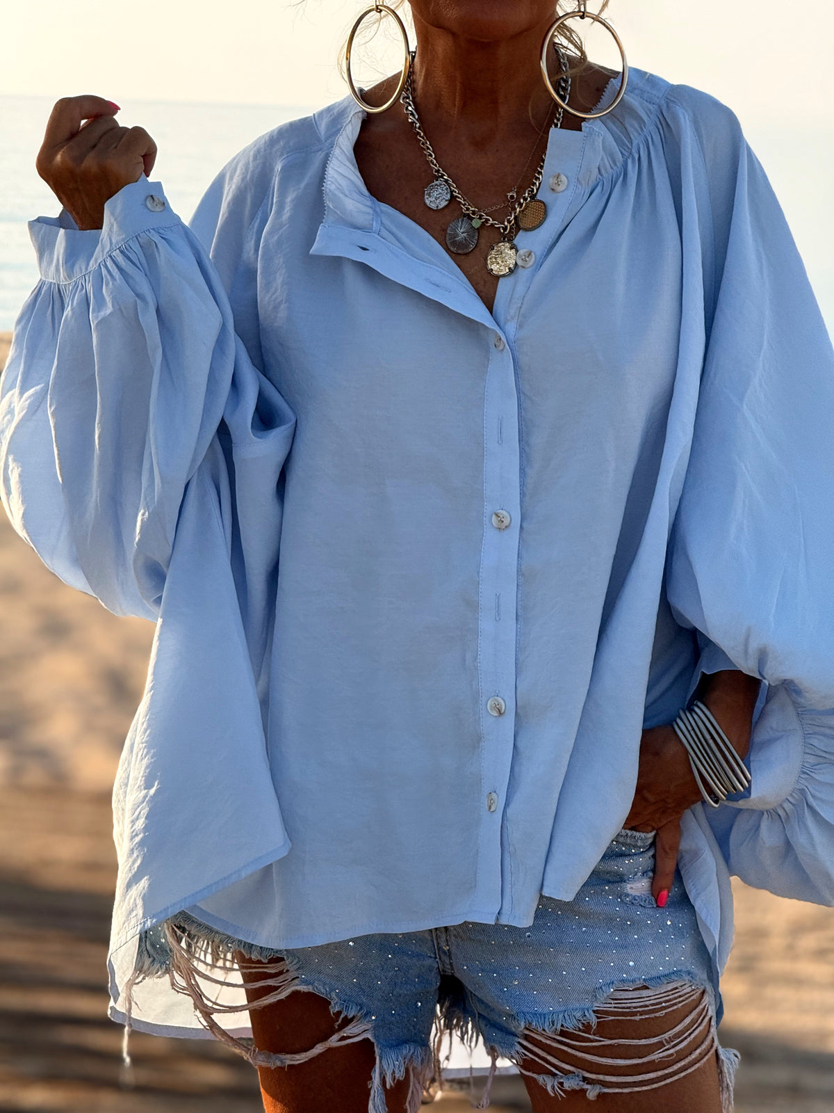 CAMISA ASIMÉTRICA OVERSIZE DAVID MULTICOLOR