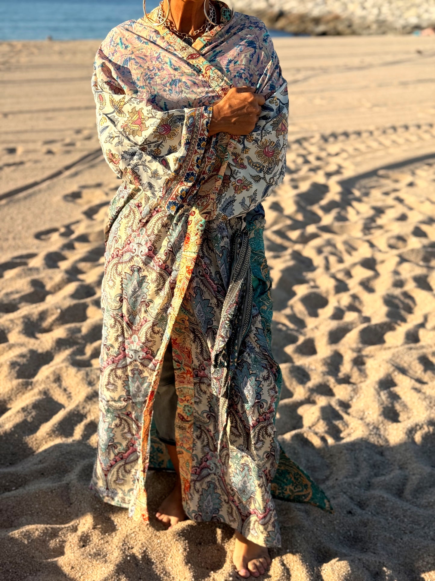 KIMONO ESTAMPADO MANGA 3/4 MULTICOLOR