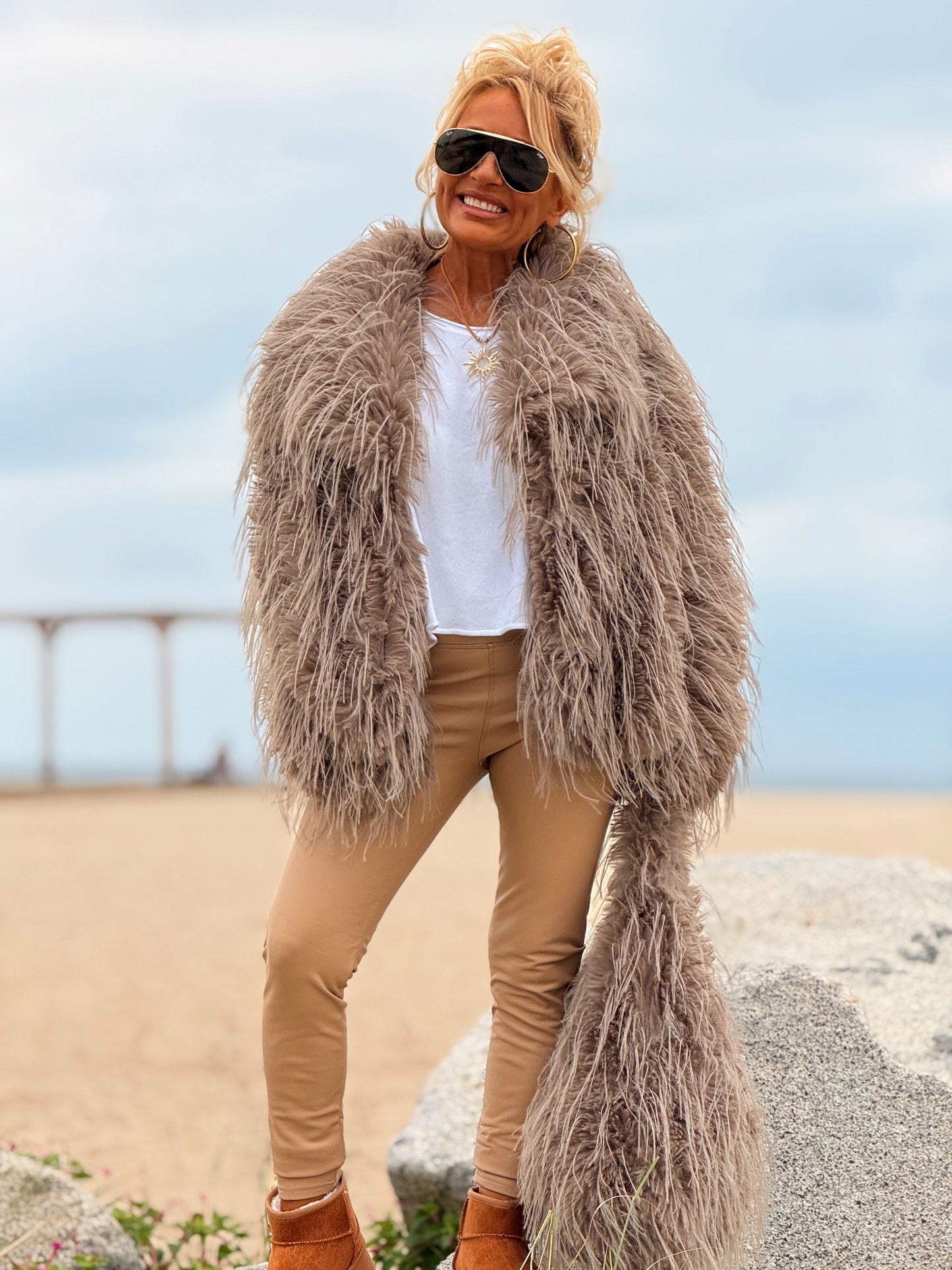 CHAQUETA DE PELO SINTÉTICO LUCAS MULTICOLOR