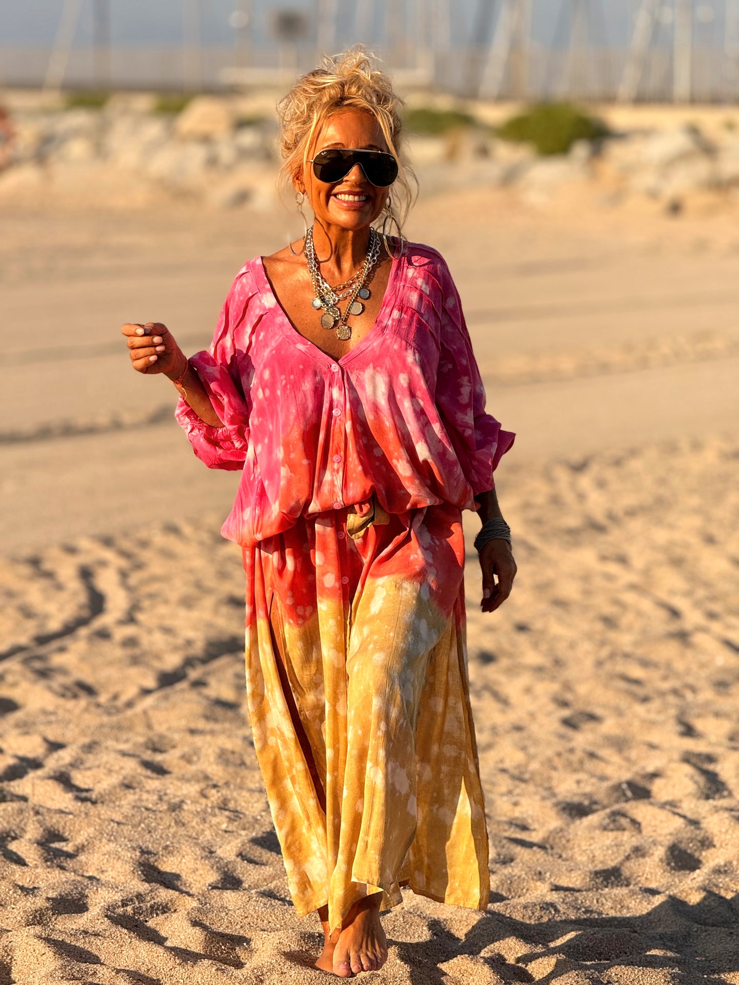 VESTIDO KAFTAN SUPER OVERSIZE MULTICOLOR