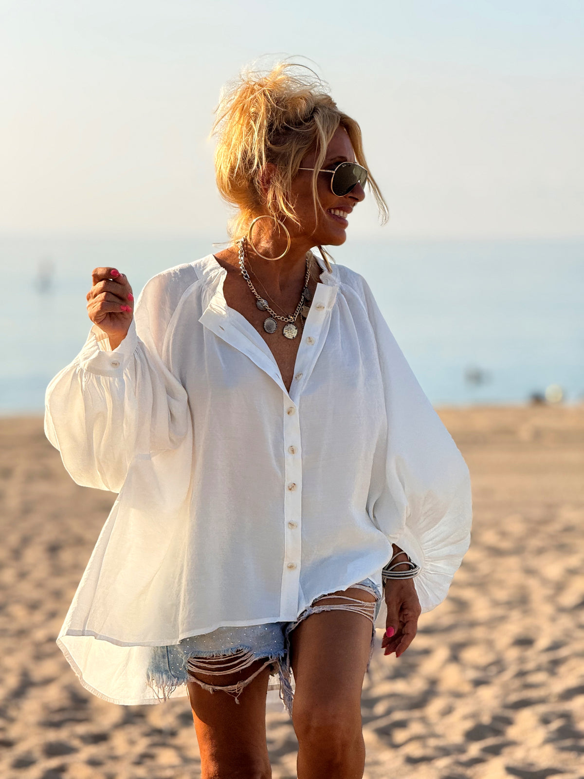 CAMISA ASIMÉTRICA OVERSIZE DAVID MULTICOLOR