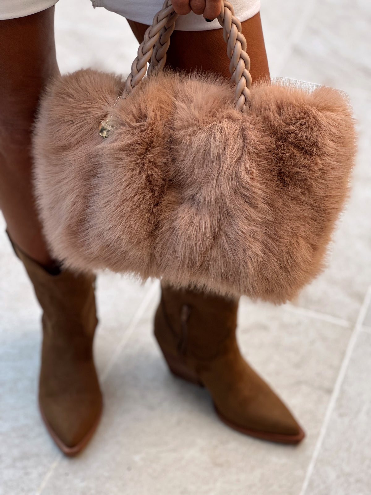 BOLSO PELO SINTÉTICO CAMEL