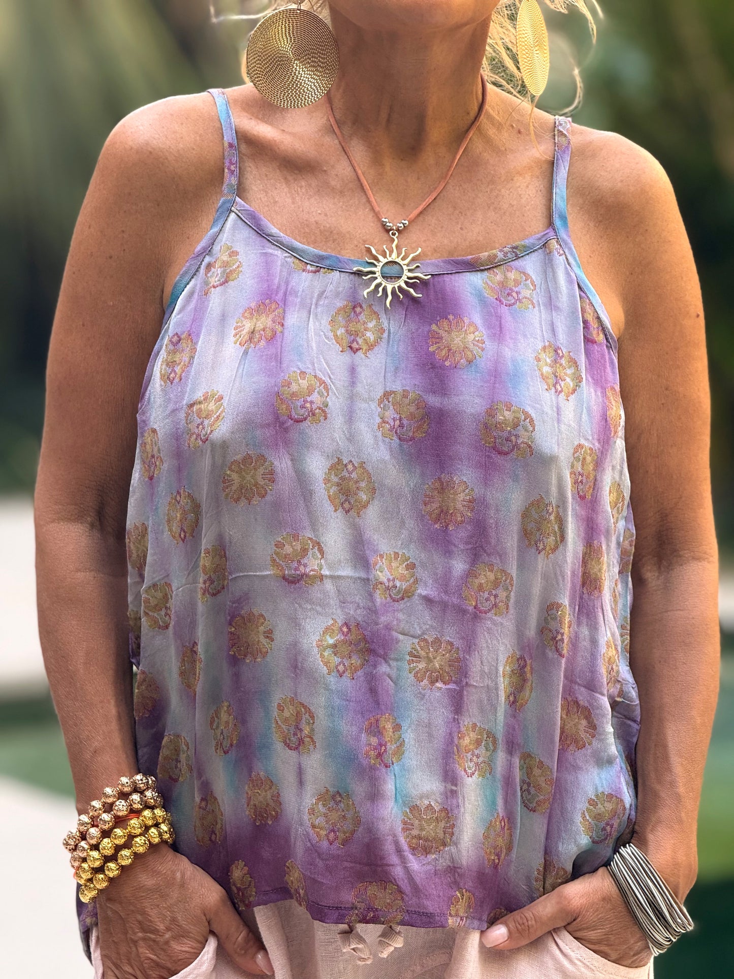 TOP TIRANTES CREPE SEDA INDY MULTICOLOR