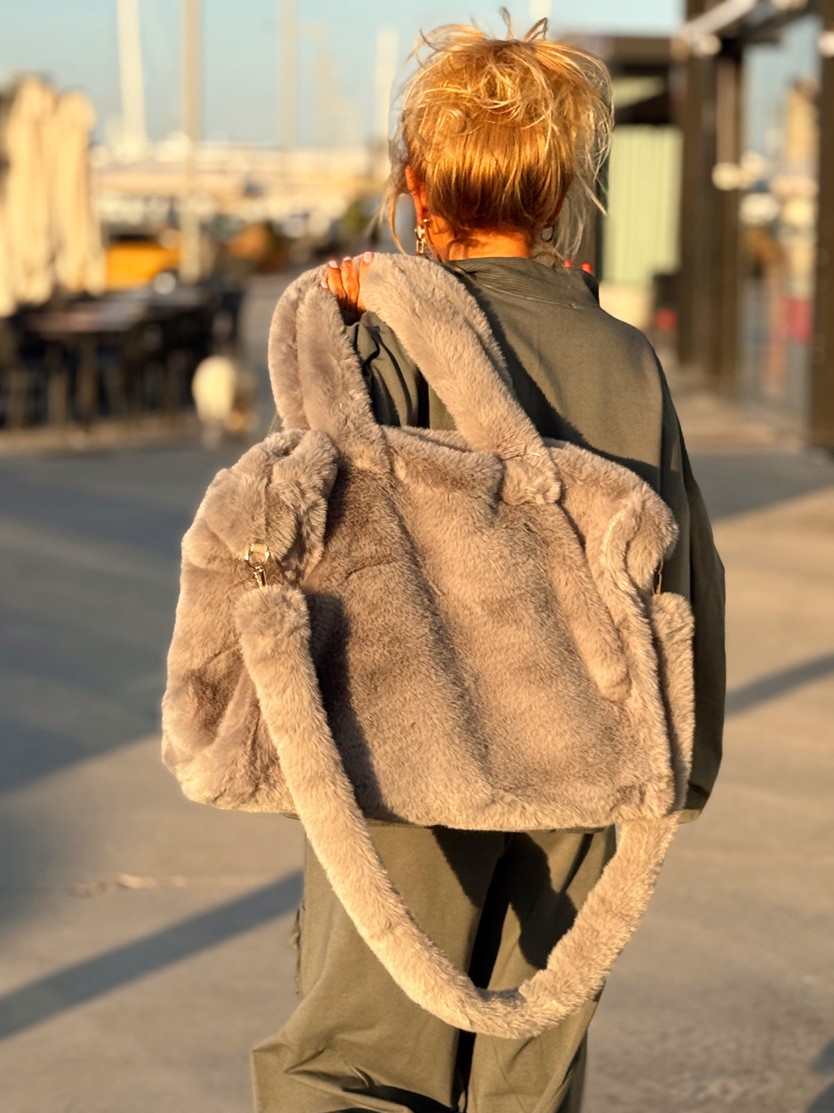 BOLSO XL PELO SINTÉTICO JORDI MULTICOLOR