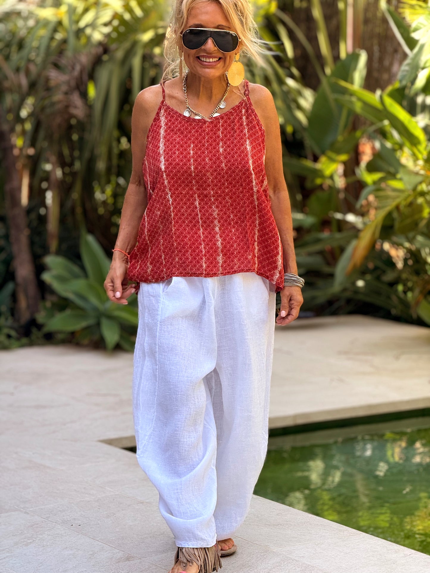 TOP TIRANTES CREPE SEDA INDY MULTICOLOR