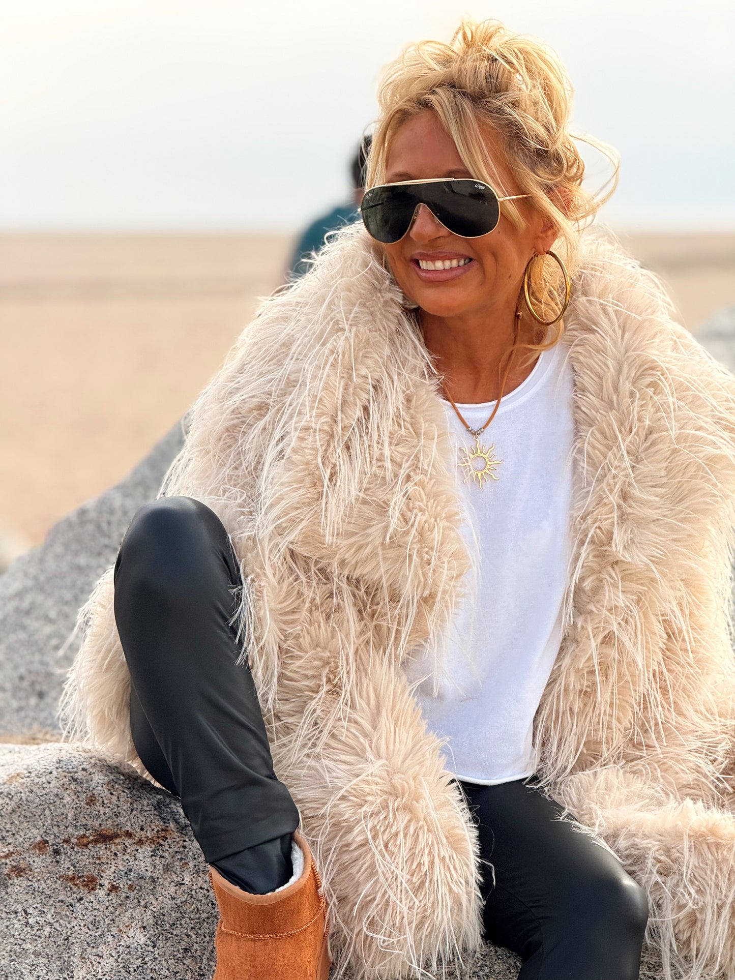 CHAQUETA DE PELO SINTÉTICO LUCAS MULTICOLOR