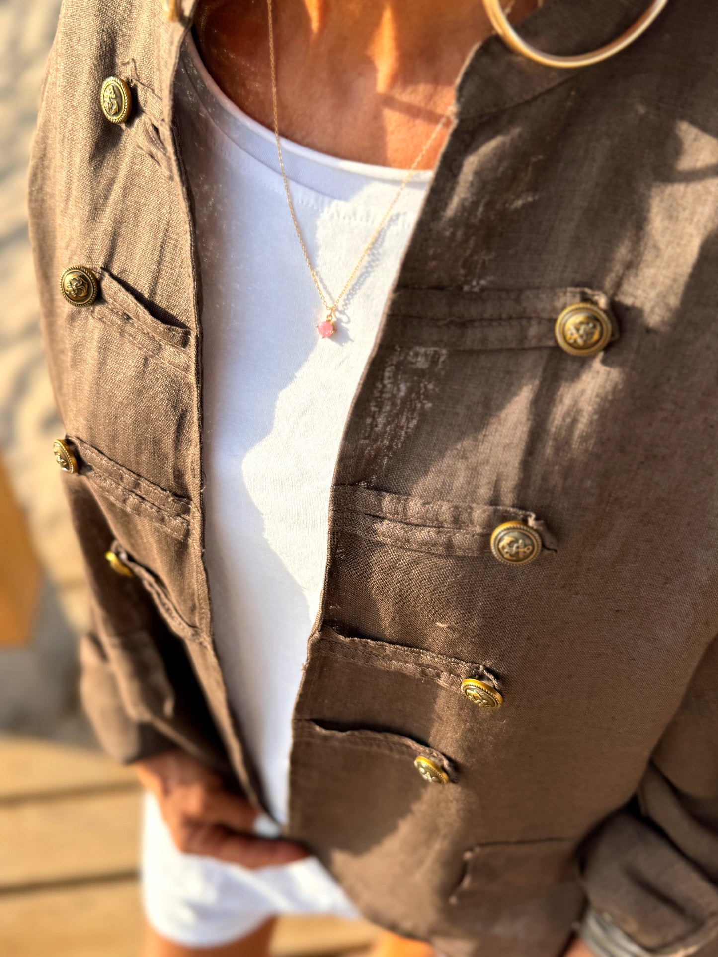 CHAQUETA LINO COLONIAL MULTICOLOR