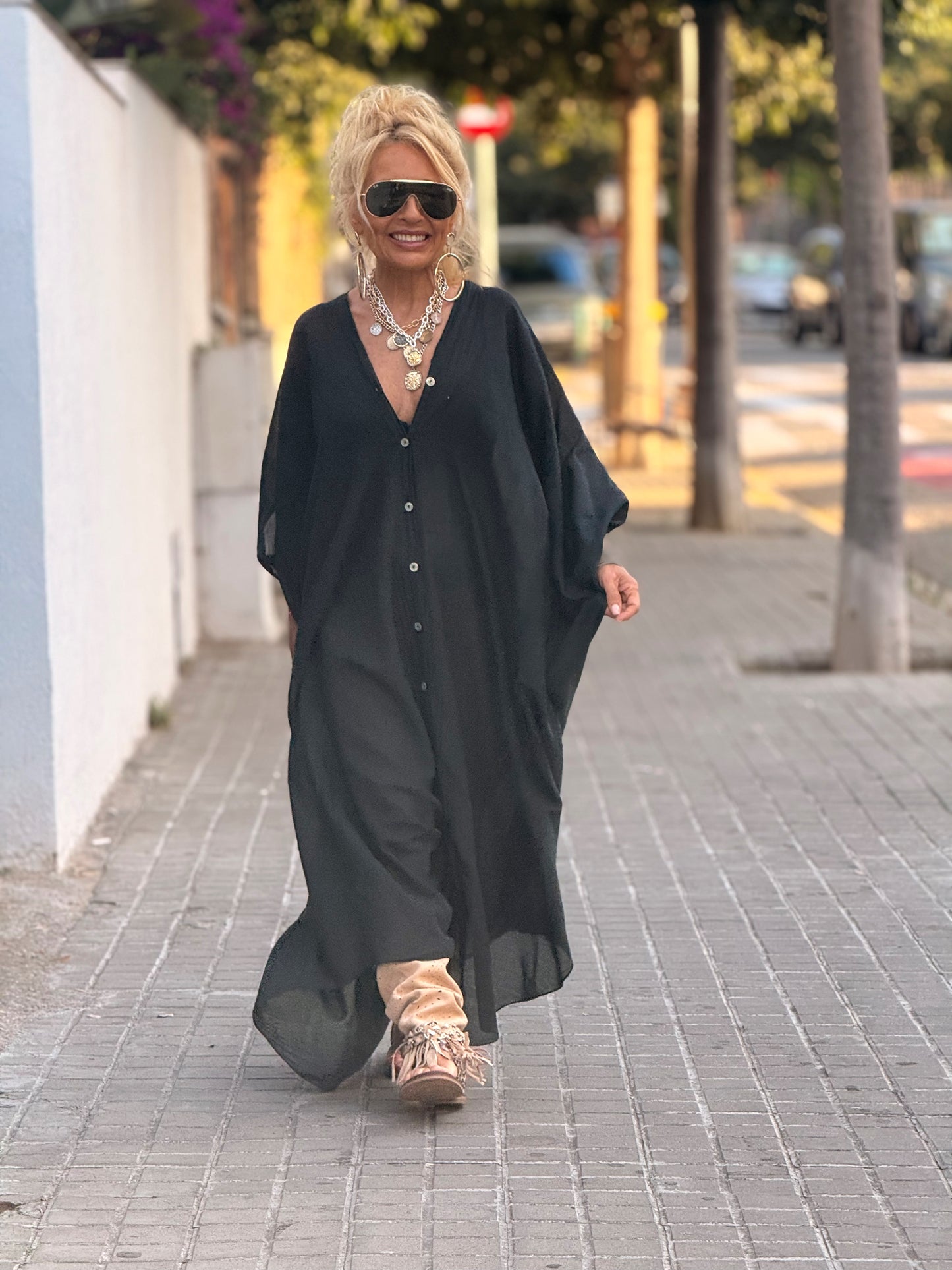 VESTIDO- TÚNICA SUPER OVERSIZE SANDRINE MULTICOLOR