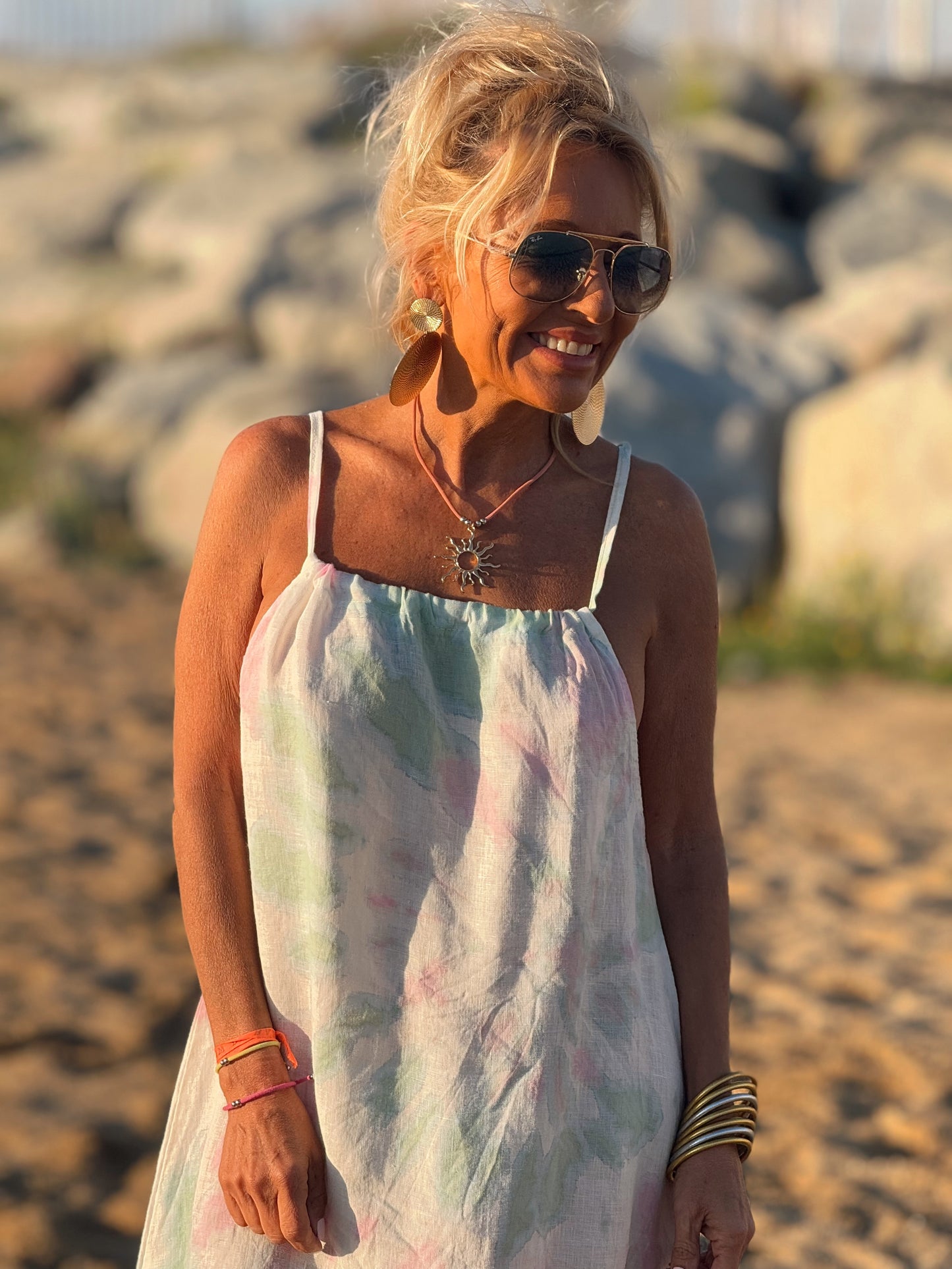 VESTIDO TYE&DYE MENTA-ROSA