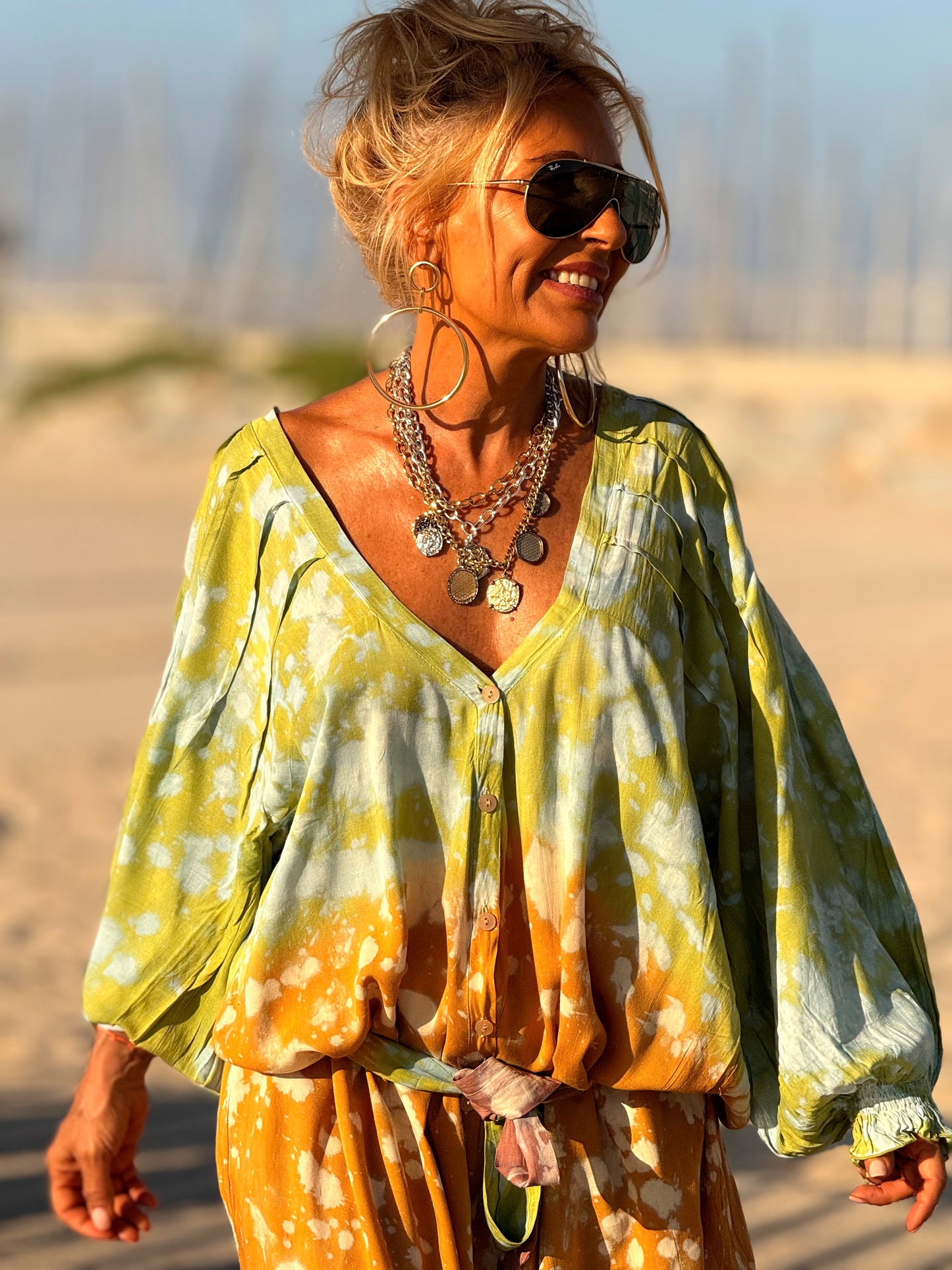 VESTIDO KAFTAN SUPER OVERSIZE MULTICOLOR