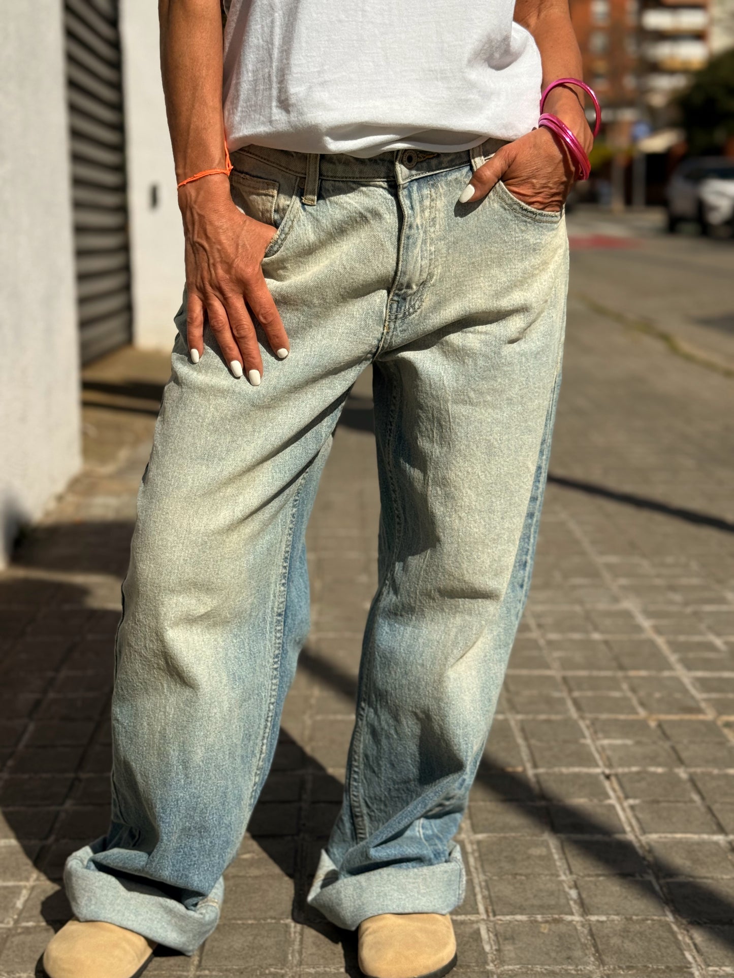 JEANS VAQUEROS JULIA 1415 TEJANO DESGASTADO