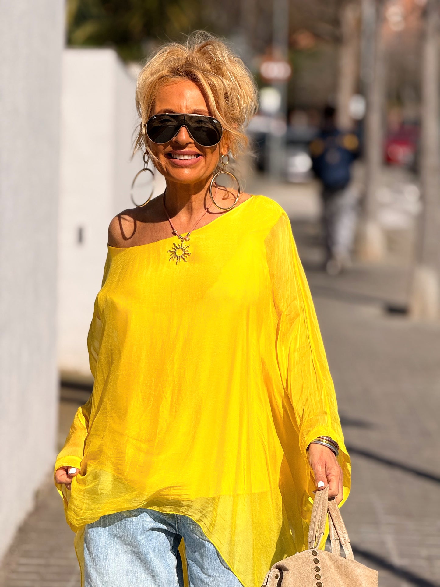 BLUSA CON TOP OVERSIZE ASIMÉTRICA NOA MULTICOLOR