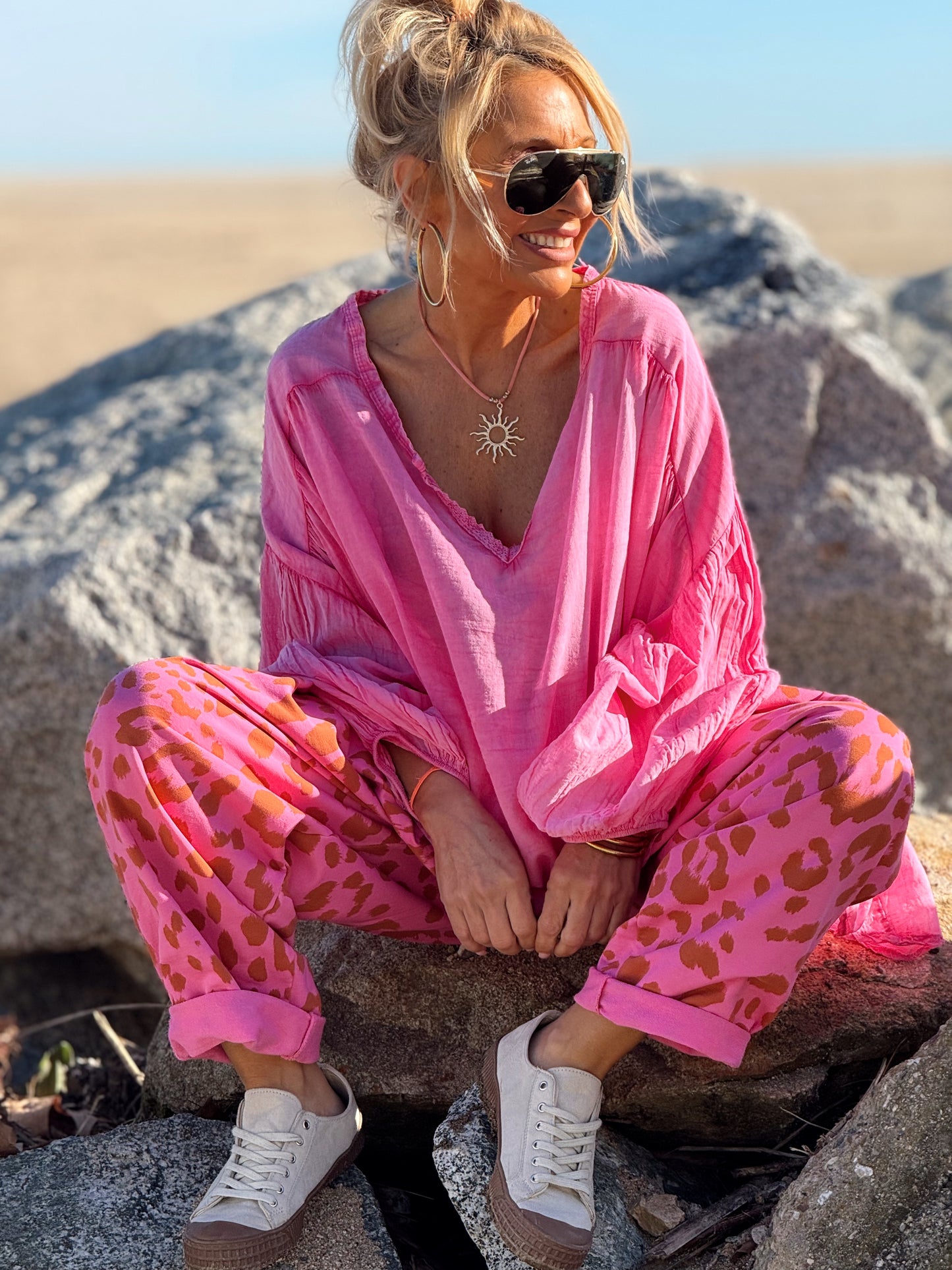 PANTALON BAGGY ANIMAL PRINT MULTICOLOR