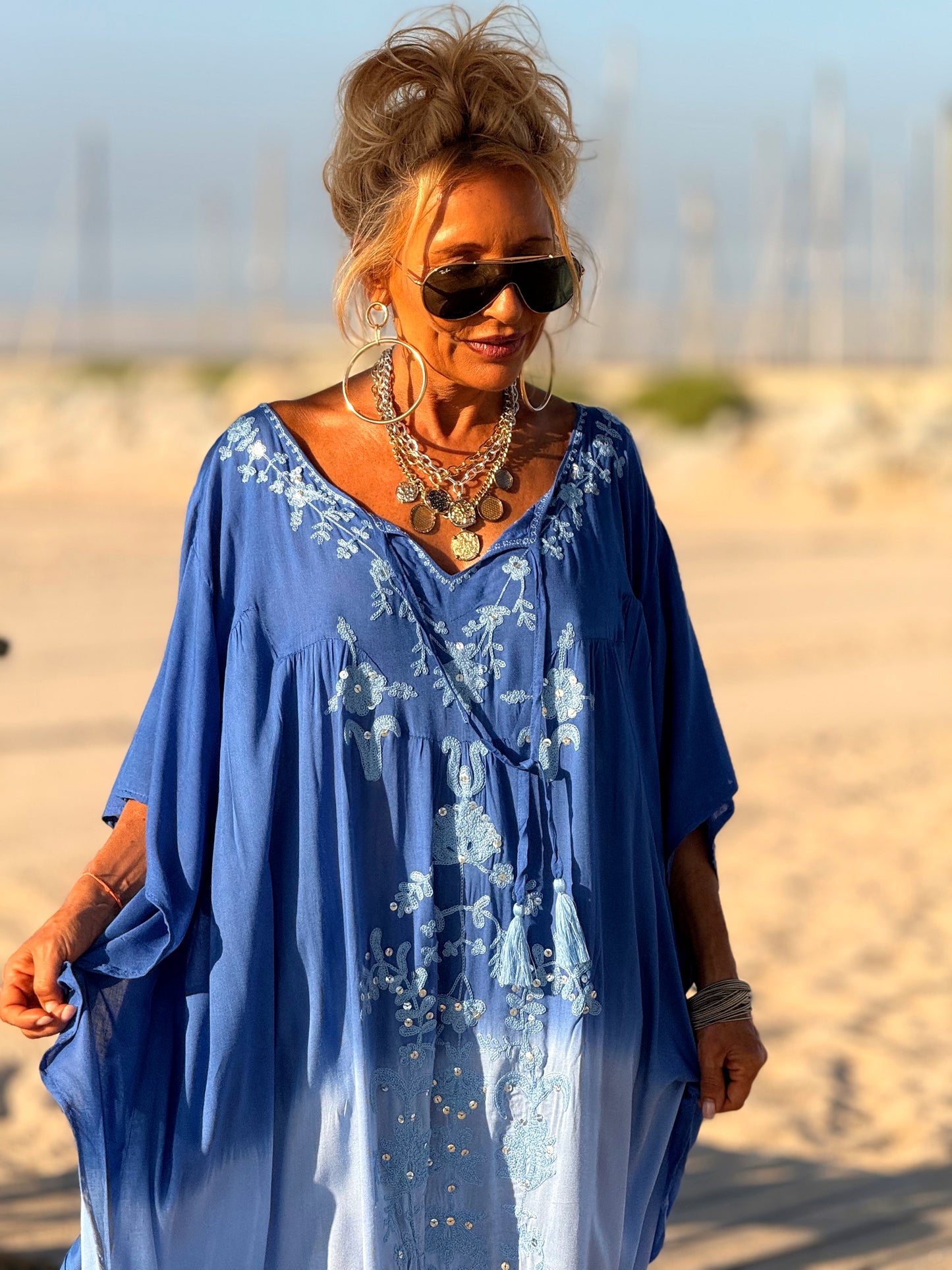 VESTIDO KAFTAN MIKONOS MULTICOLOR