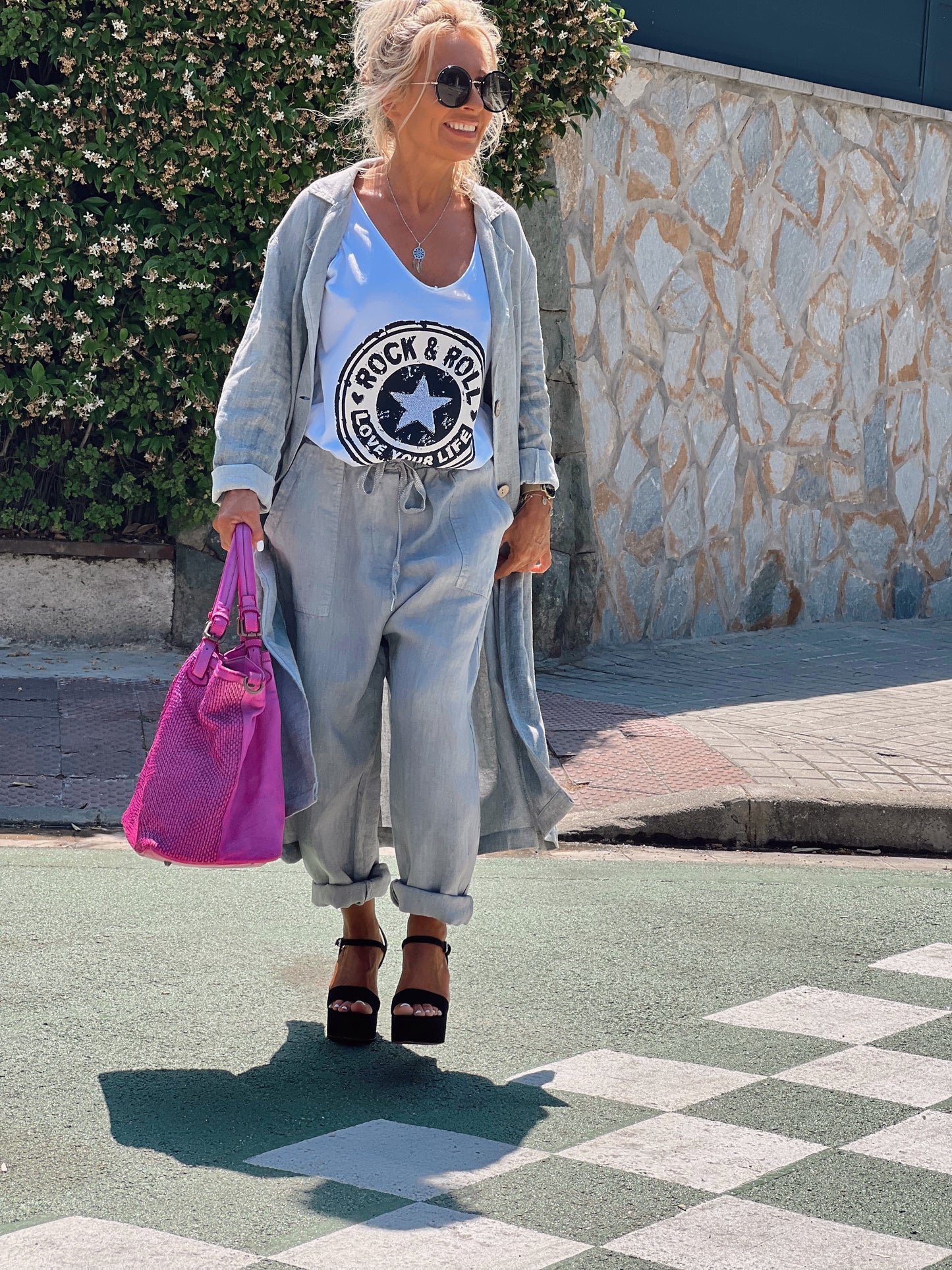 CHAQUETA DE LINO IVY GRIS