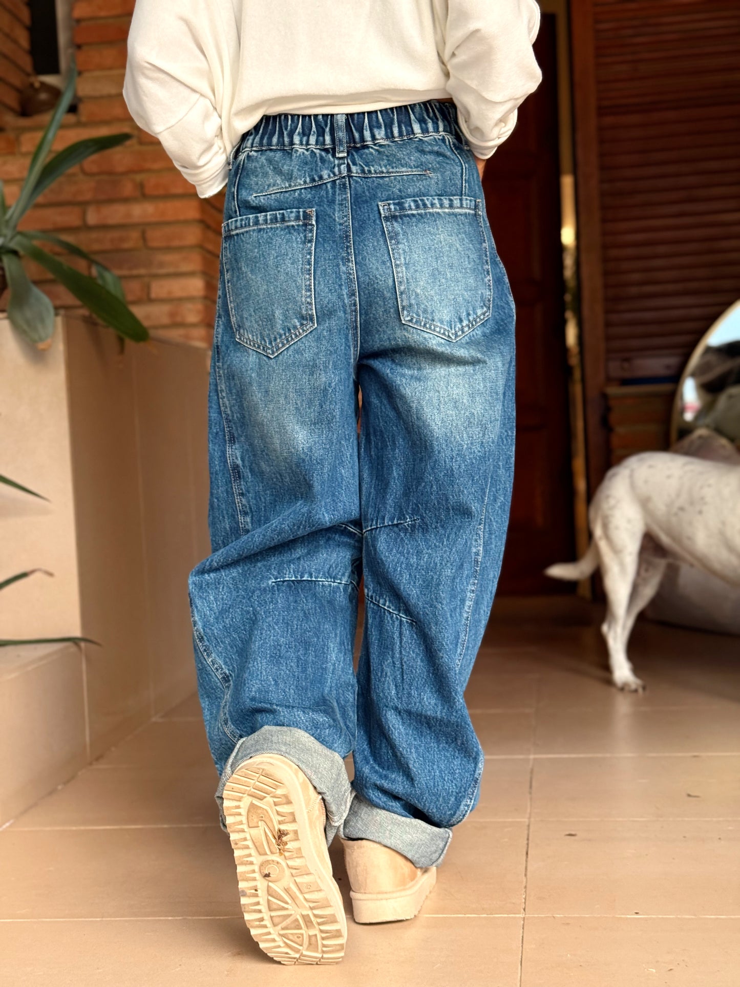 JEANS VAQUEROS BARREL MULTICOLOR