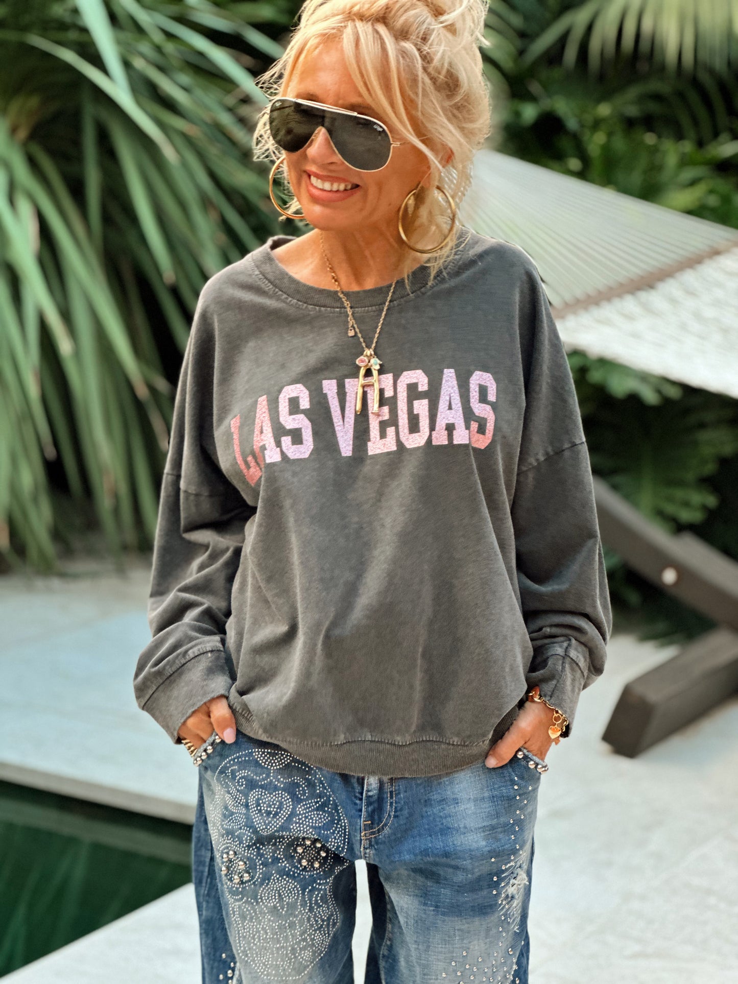 SUDADERA LAS VEGAS GRIS