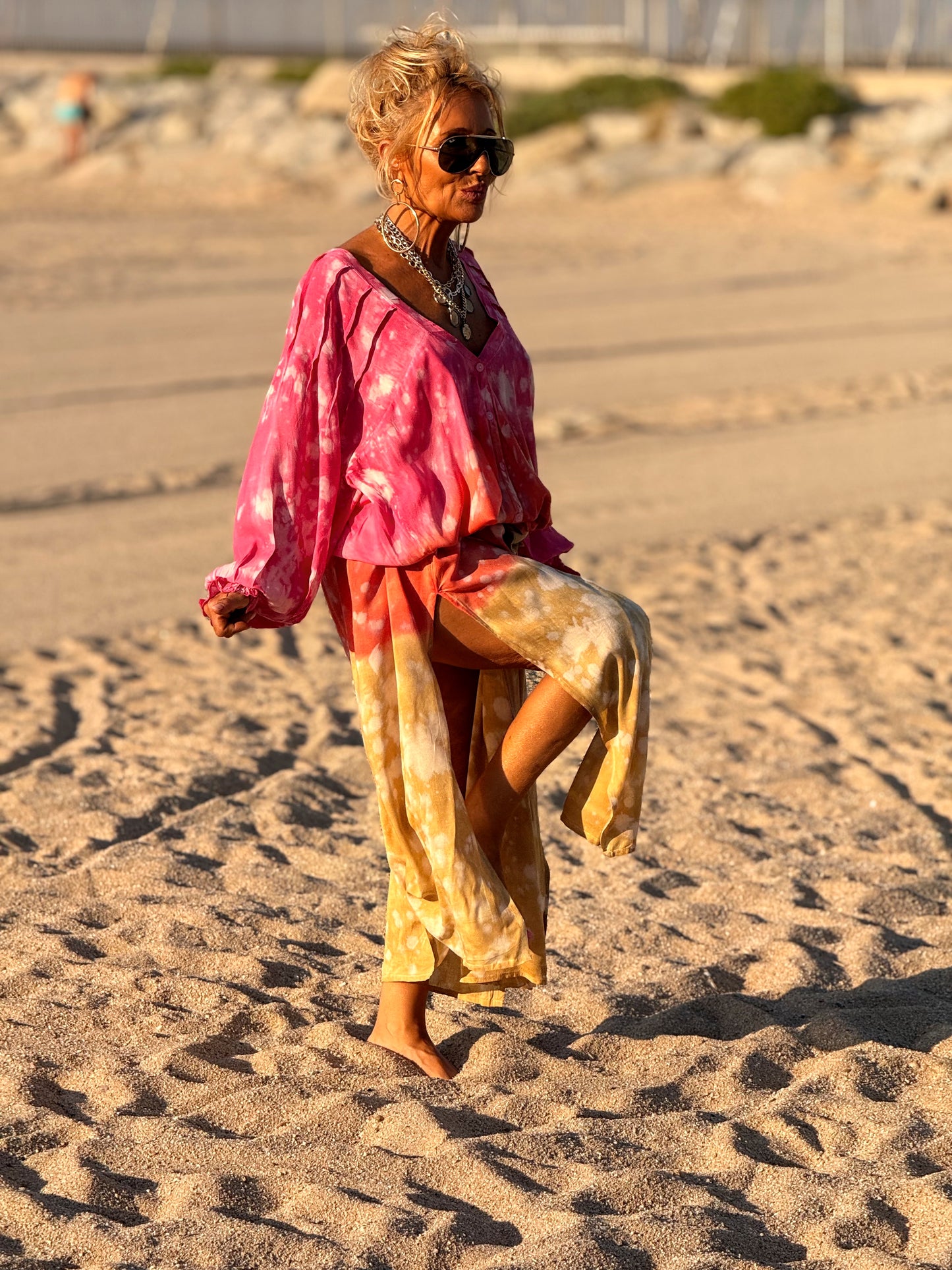 VESTIDO KAFTAN SUPER OVERSIZE MULTICOLOR