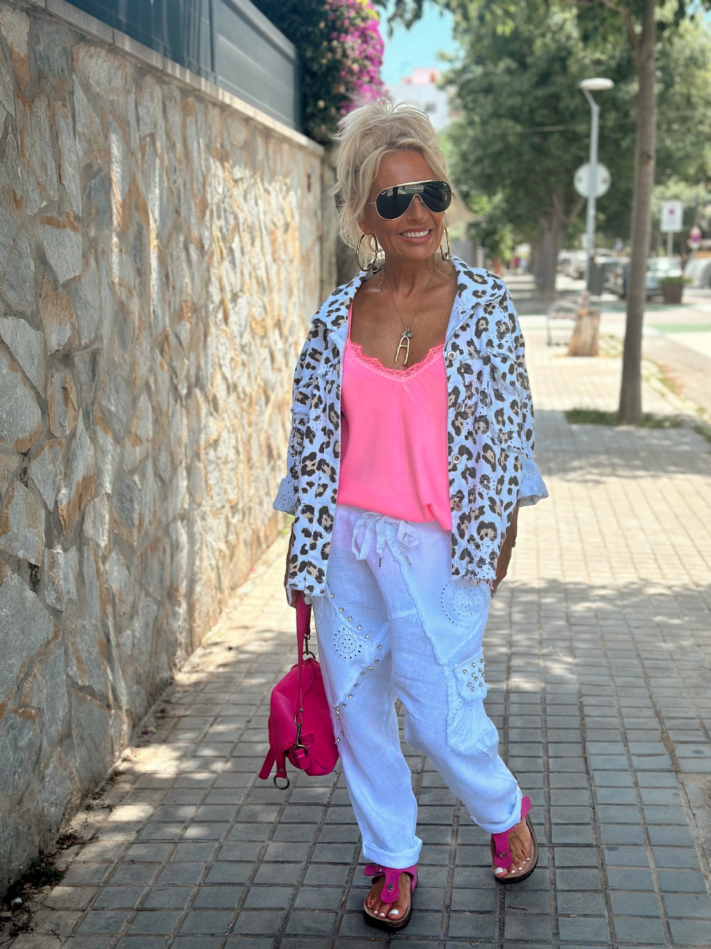 CHAQUETA ANIMAL PRINT BLANCO