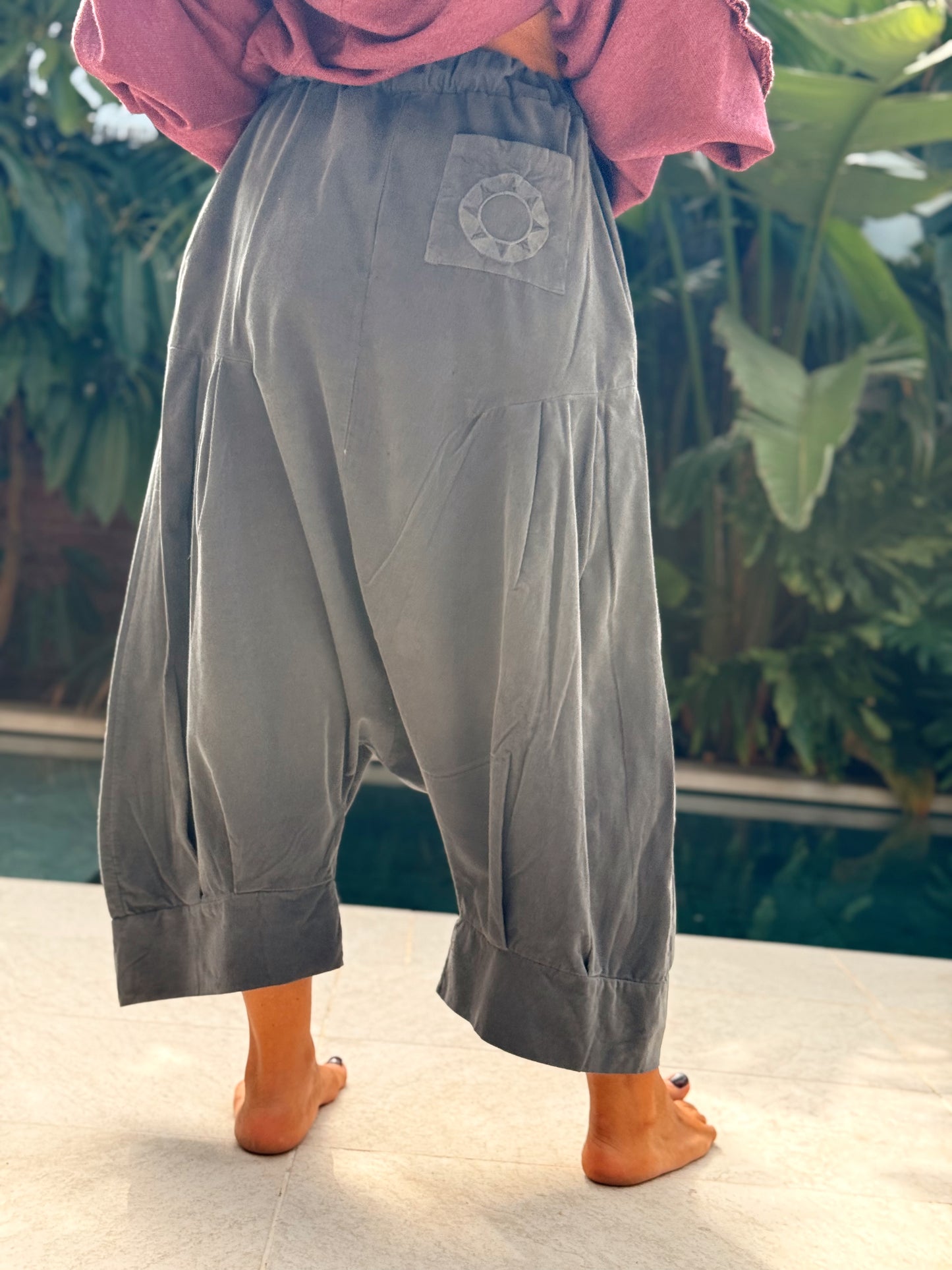 PANTALONES PANA CROPPED BAGGY OVERSIZE MULTICOLOR