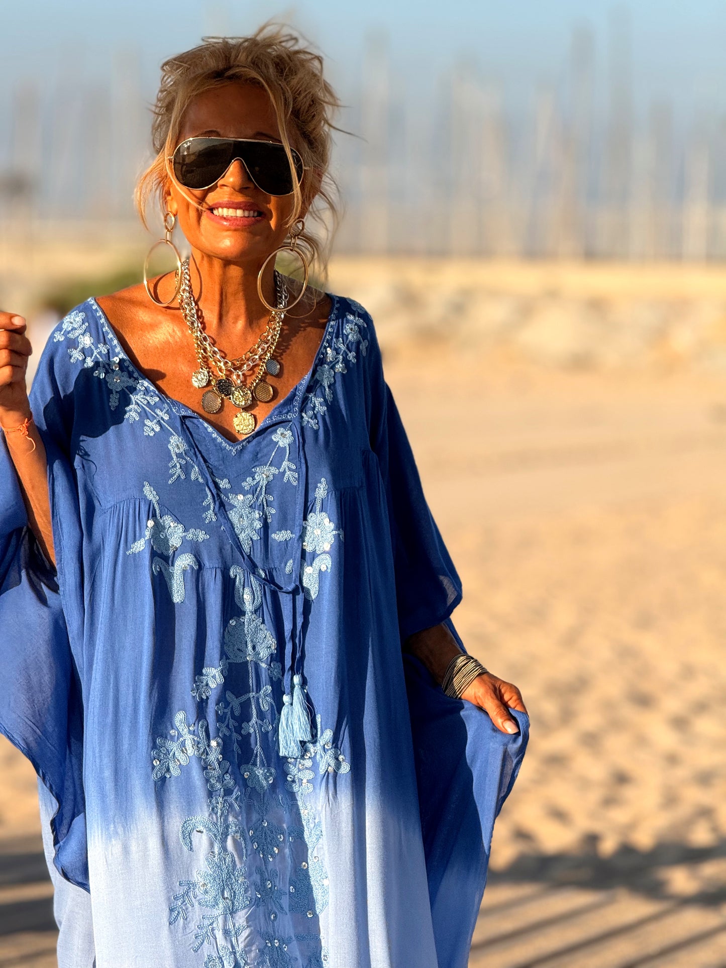 VESTIDO KAFTAN MIKONOS MULTICOLOR