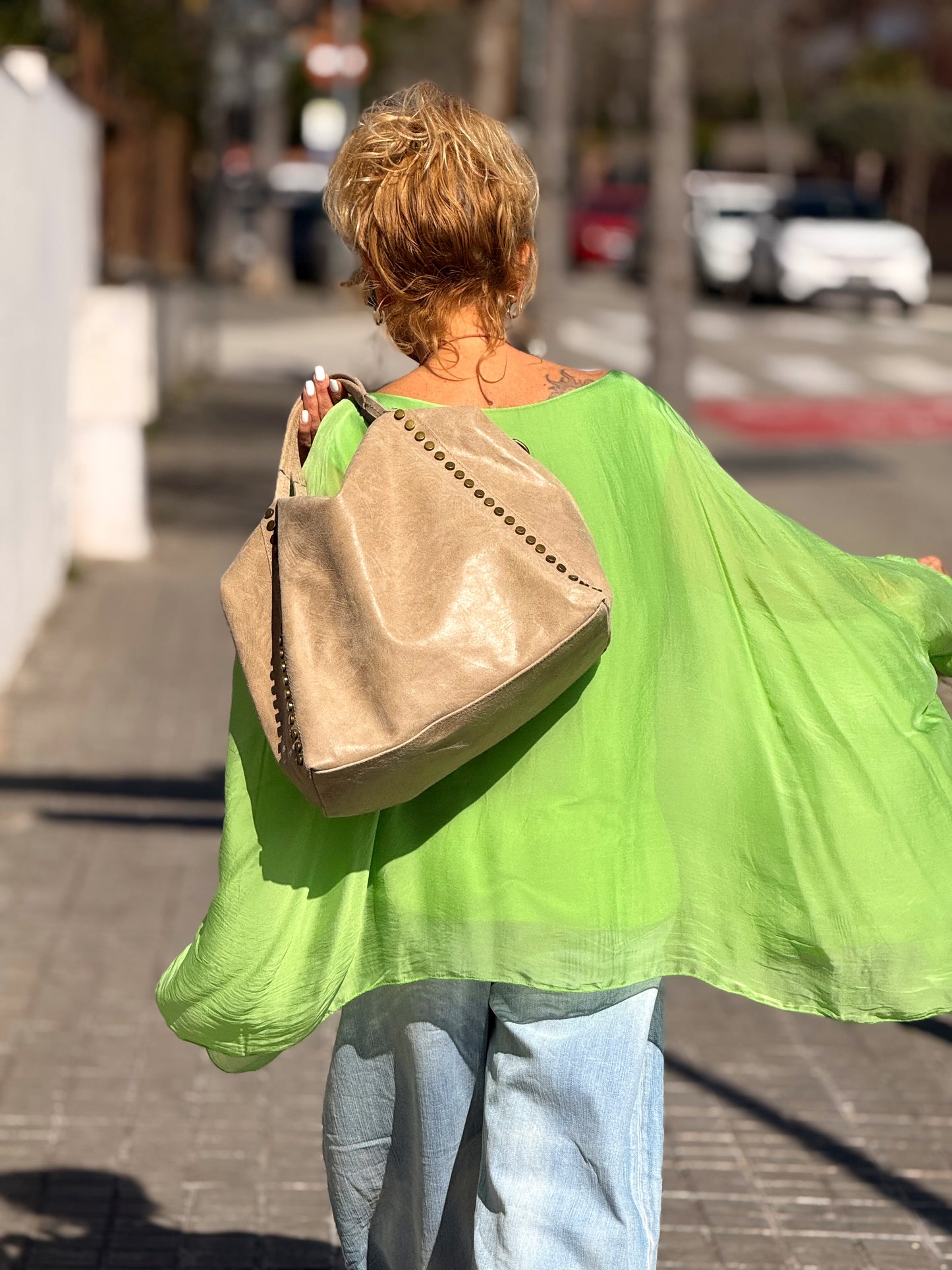 BLUSA CON TOP OVERSIZE ASIMÉTRICA NOA MULTICOLOR