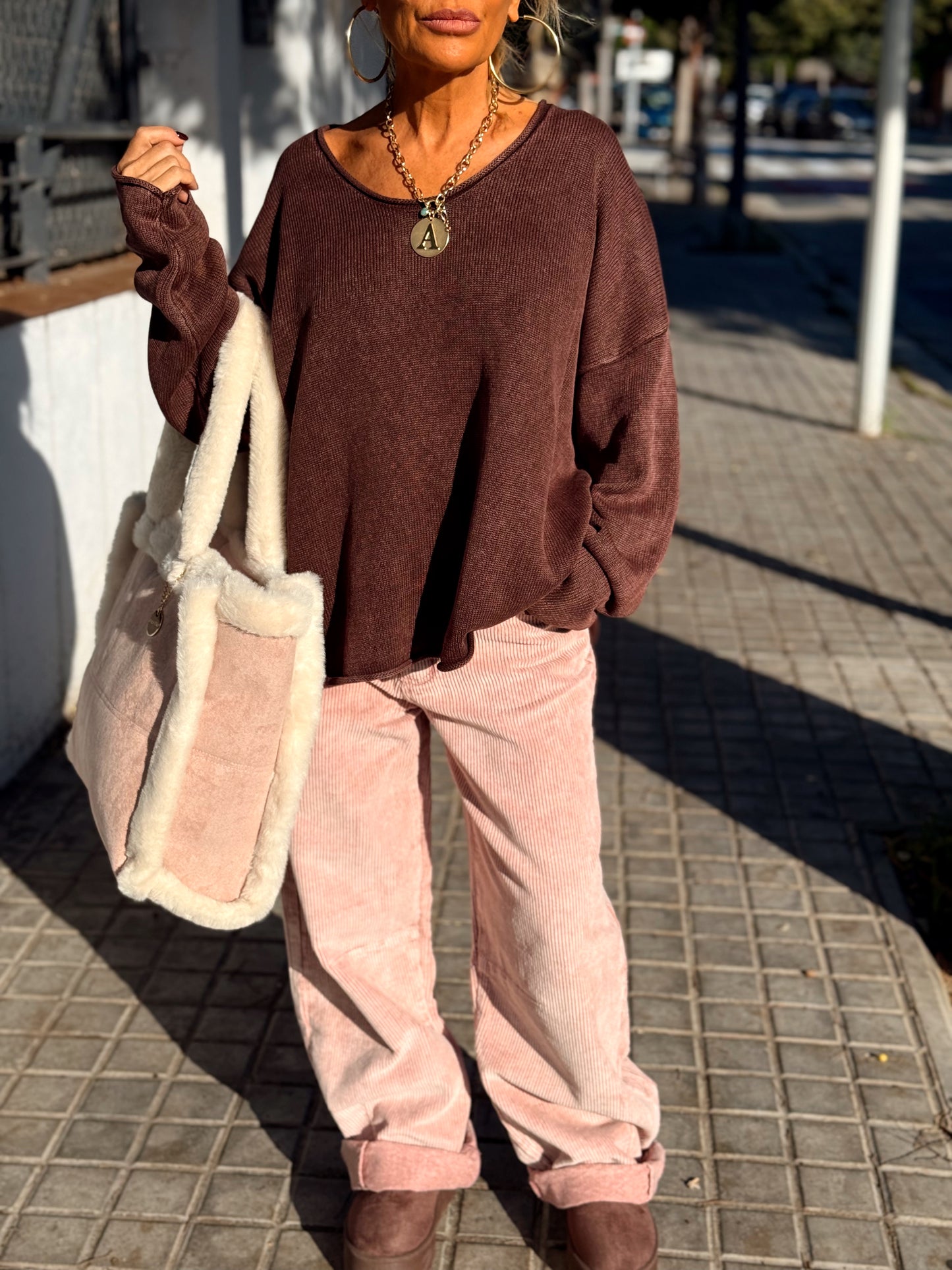 PANTALON DE PANA JOYCE MULTICOLOR