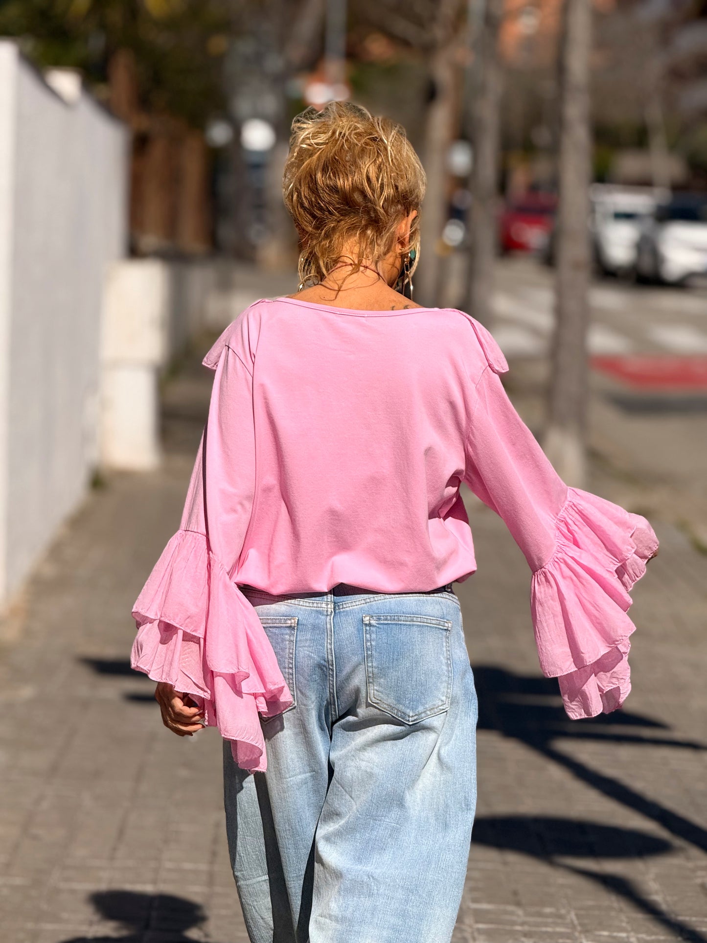 BLUSA VOLANTE MULTICOLOR