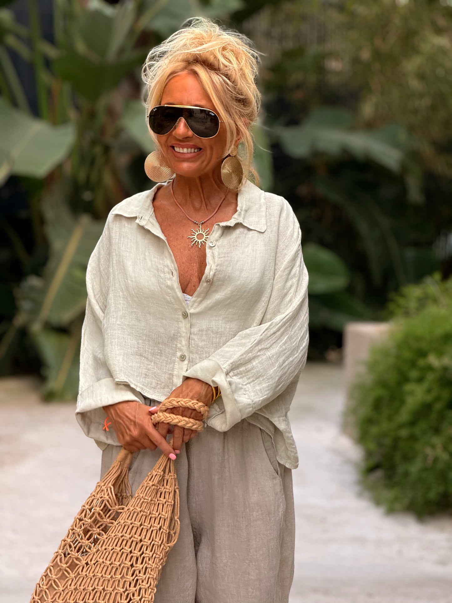 CAMISA LINO CROP-TOP MULTICOLOR