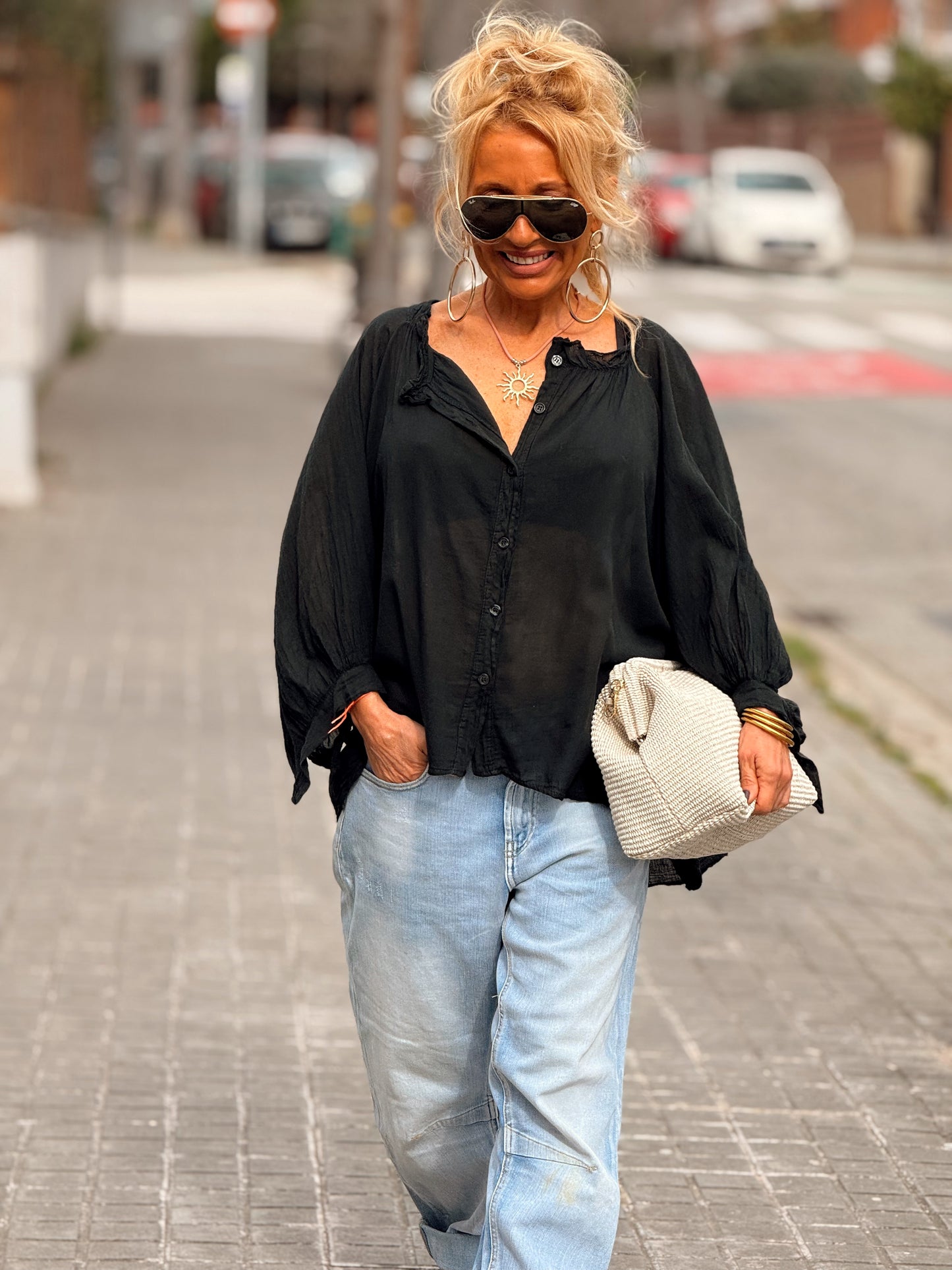 BLUSA OVERSIZE NINA MULTICOLOR