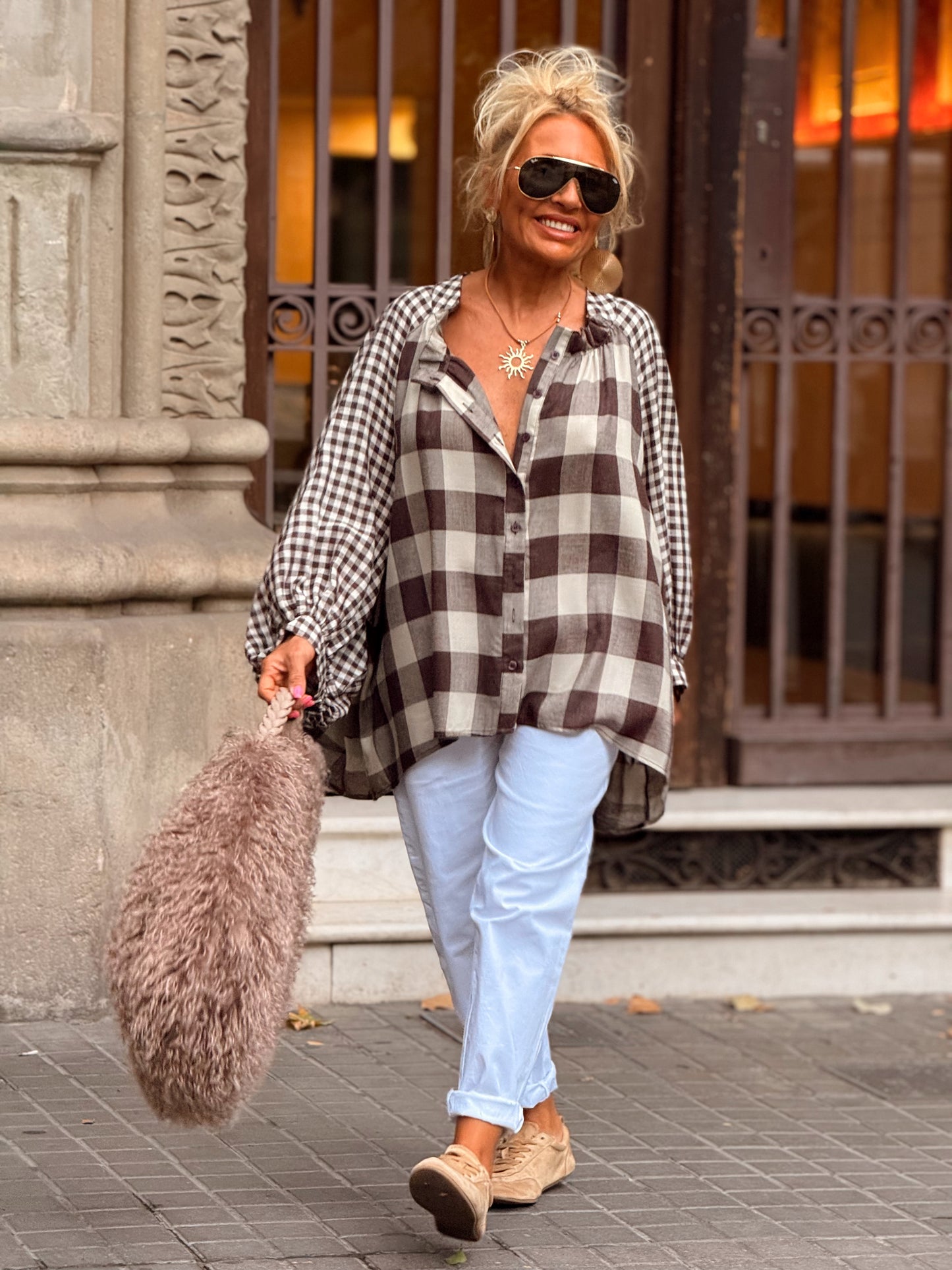 CAMISA OVERSIZE DAVID CUADRADOS MULTICOLOR