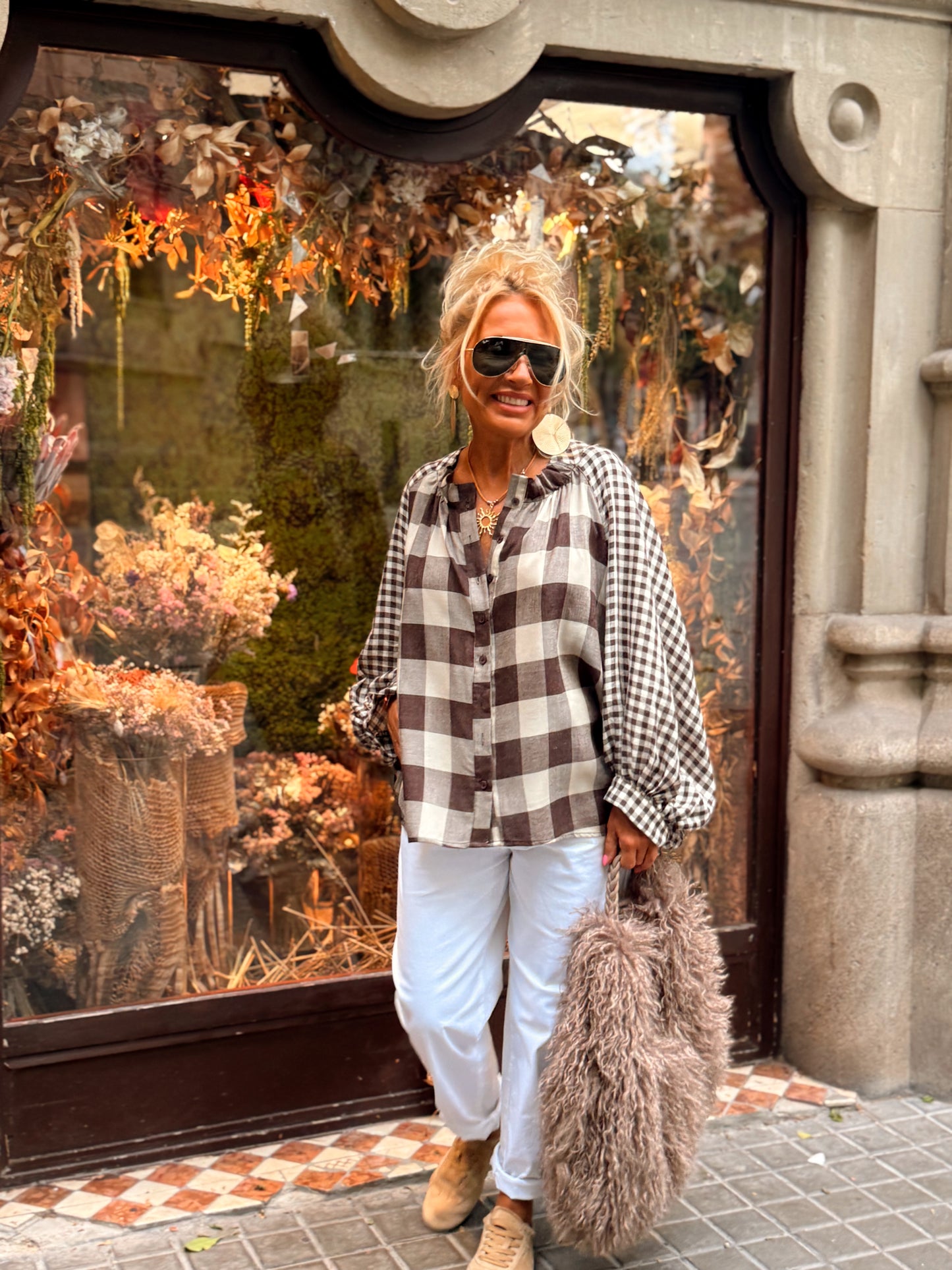 CAMISA OVERSIZE DAVID CUADRADOS MULTICOLOR