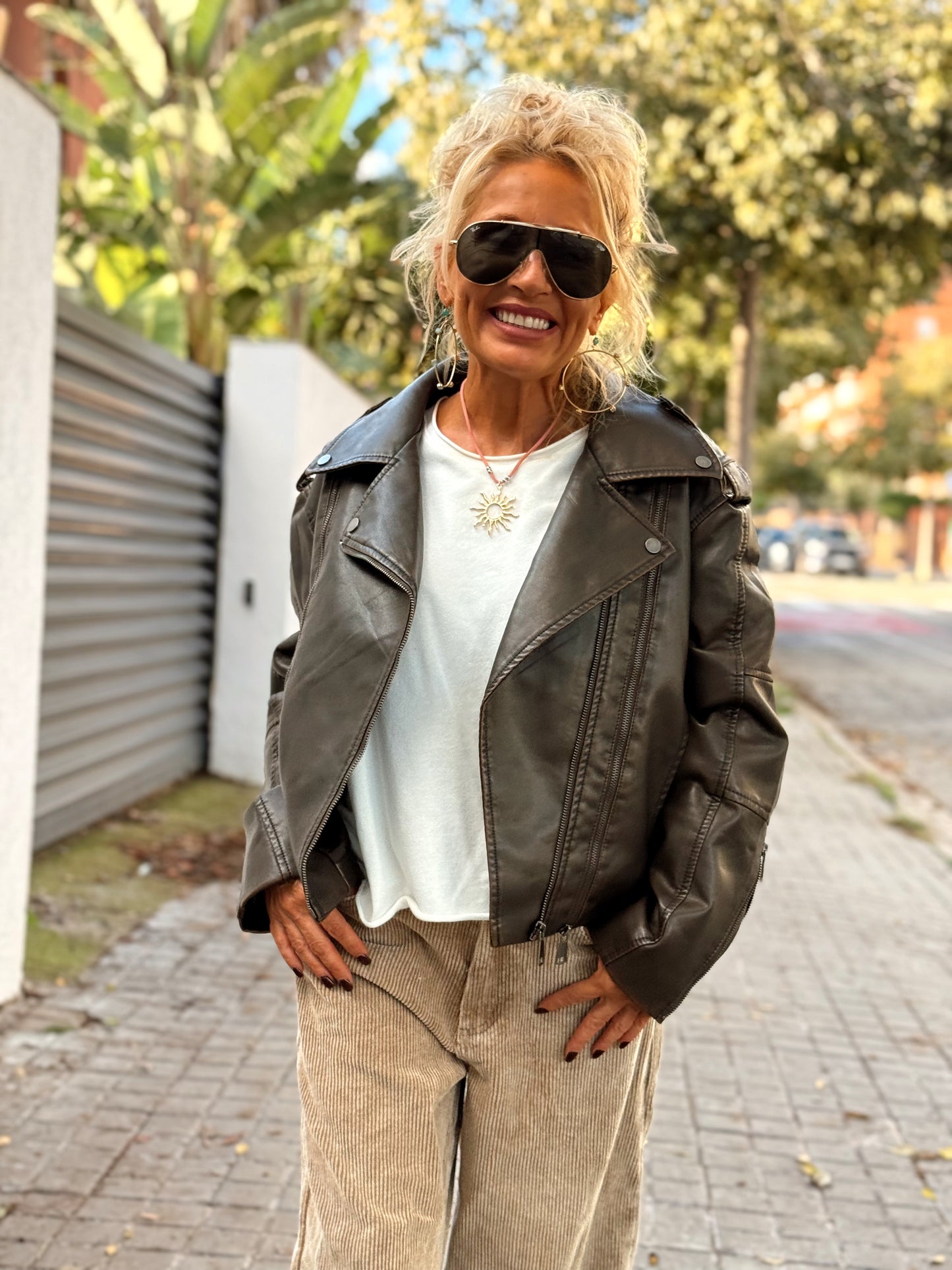 CAZADORA POLIPIEL EVA MARRÓN